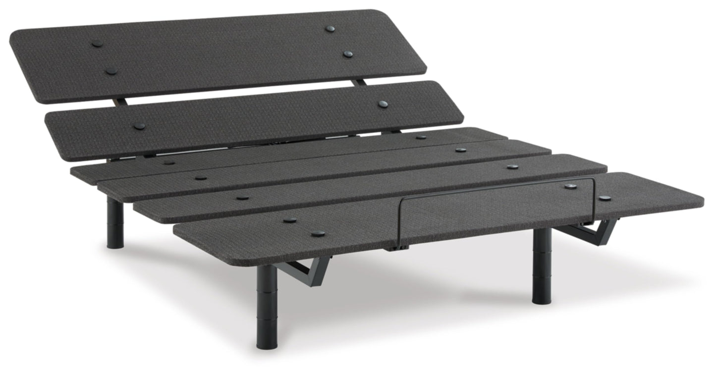 Signature Design by Ashley Cosmic Power Base Traditional Twin XL Adjustable Base with Head and Foot Incline, Wireless Remote and USB Ports, Black