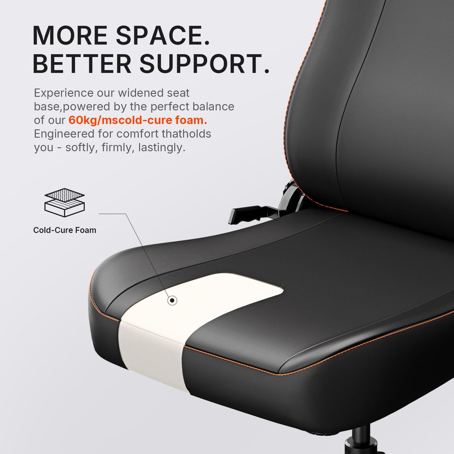 Anda Seat MANA Gaming Chair for Adults - Ergonomic Black Leather Game Chairs with Adjustable Armrest, Comfortable Office Chair with Lumbar Support, Heavy Duty Wide Computer Seat for Home & Work