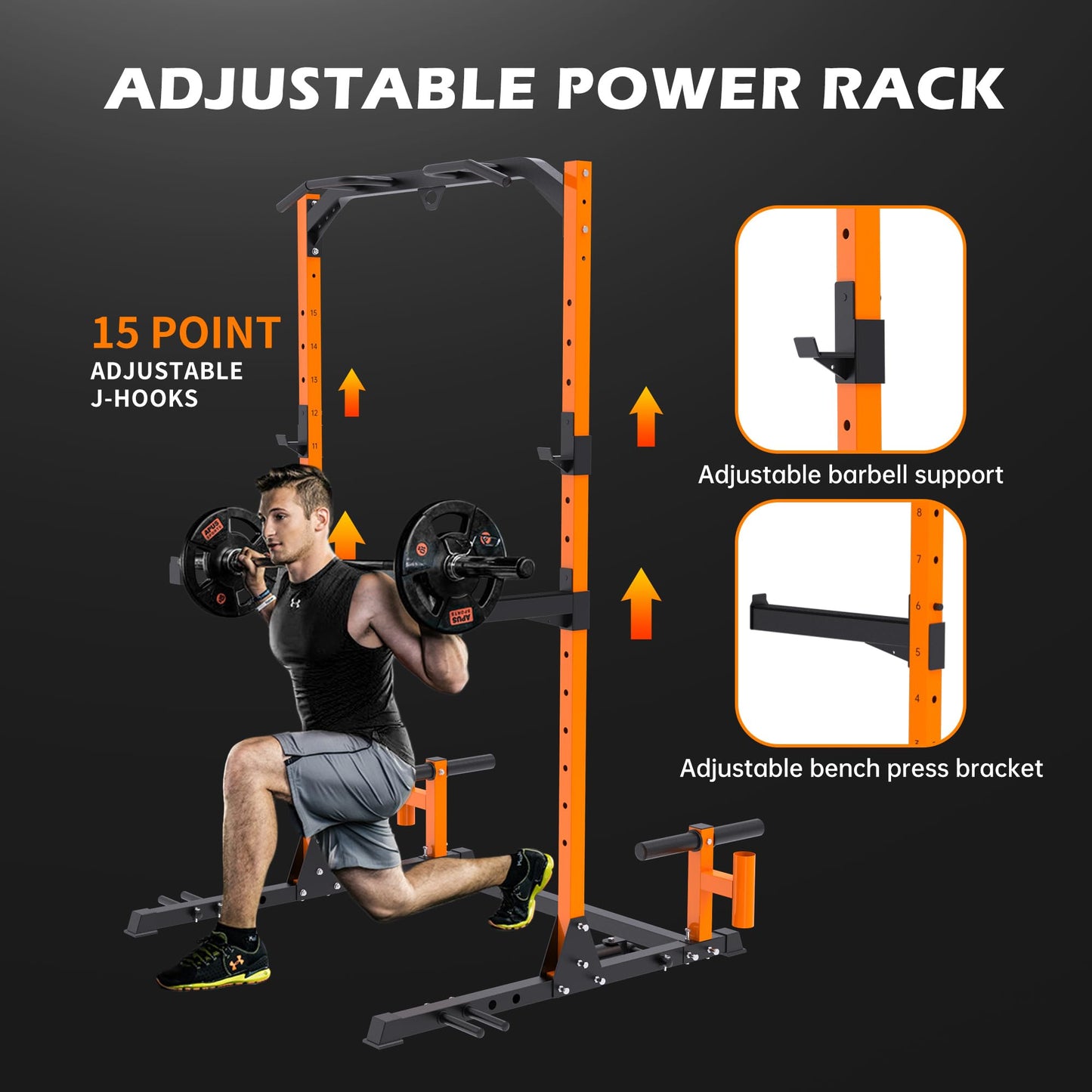 leikefitness Multifunction Power Tower Exercise Equipment,Pull Up Dip Station,Height Adjustable for Home Gym Strength Training Fitness Equipment,Dip Stands,Pull Up Bars,Dumbbell Plate Storage