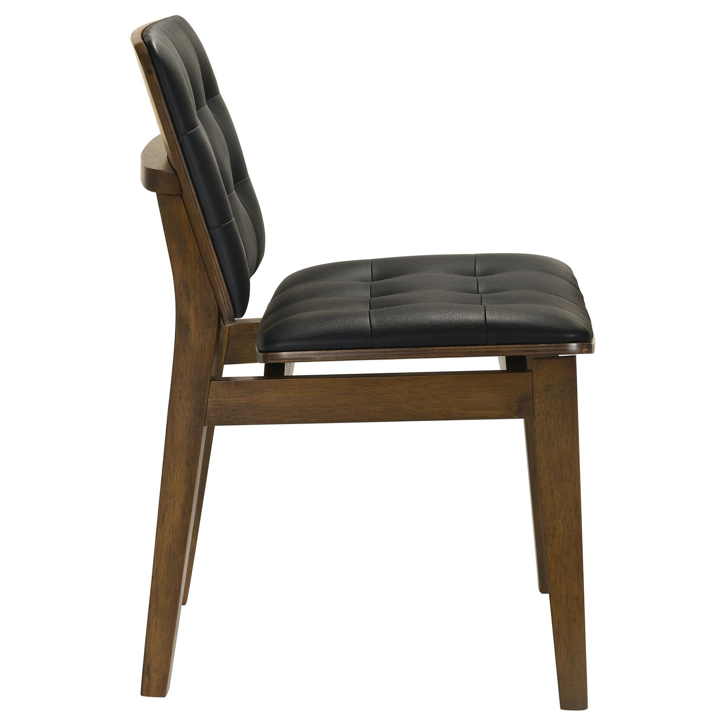 Coaster Home Furnishings - Redbridge - Wood & Faux Leather - Armless Dining Chairs with Tufted Faux Leather Upholstery - Home Kitchen & Dining Room - Set of 2 - Walnut - 106596