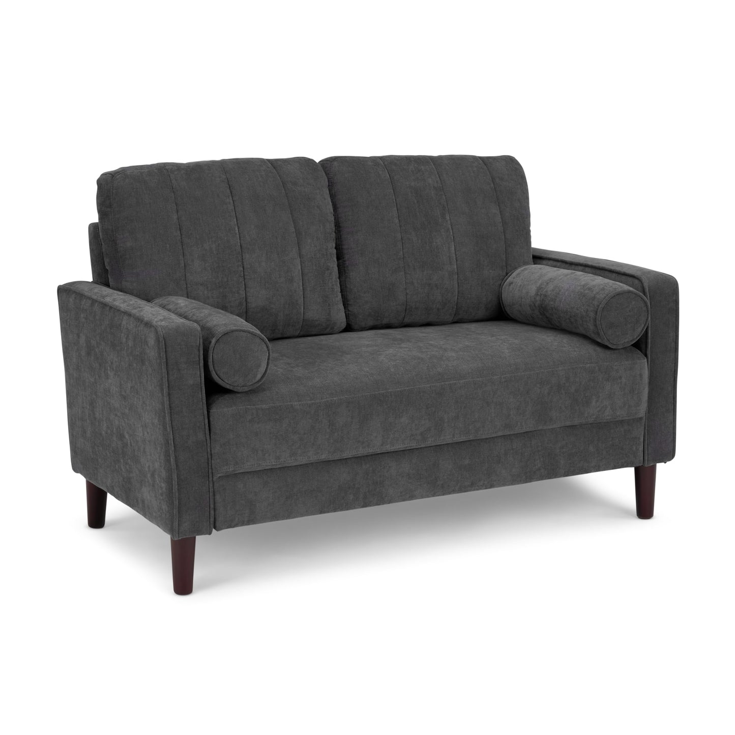Bush Home 54-inch Loveseat, Living Room Furniture, Max Collection, Iron Gray Chenille Fabric