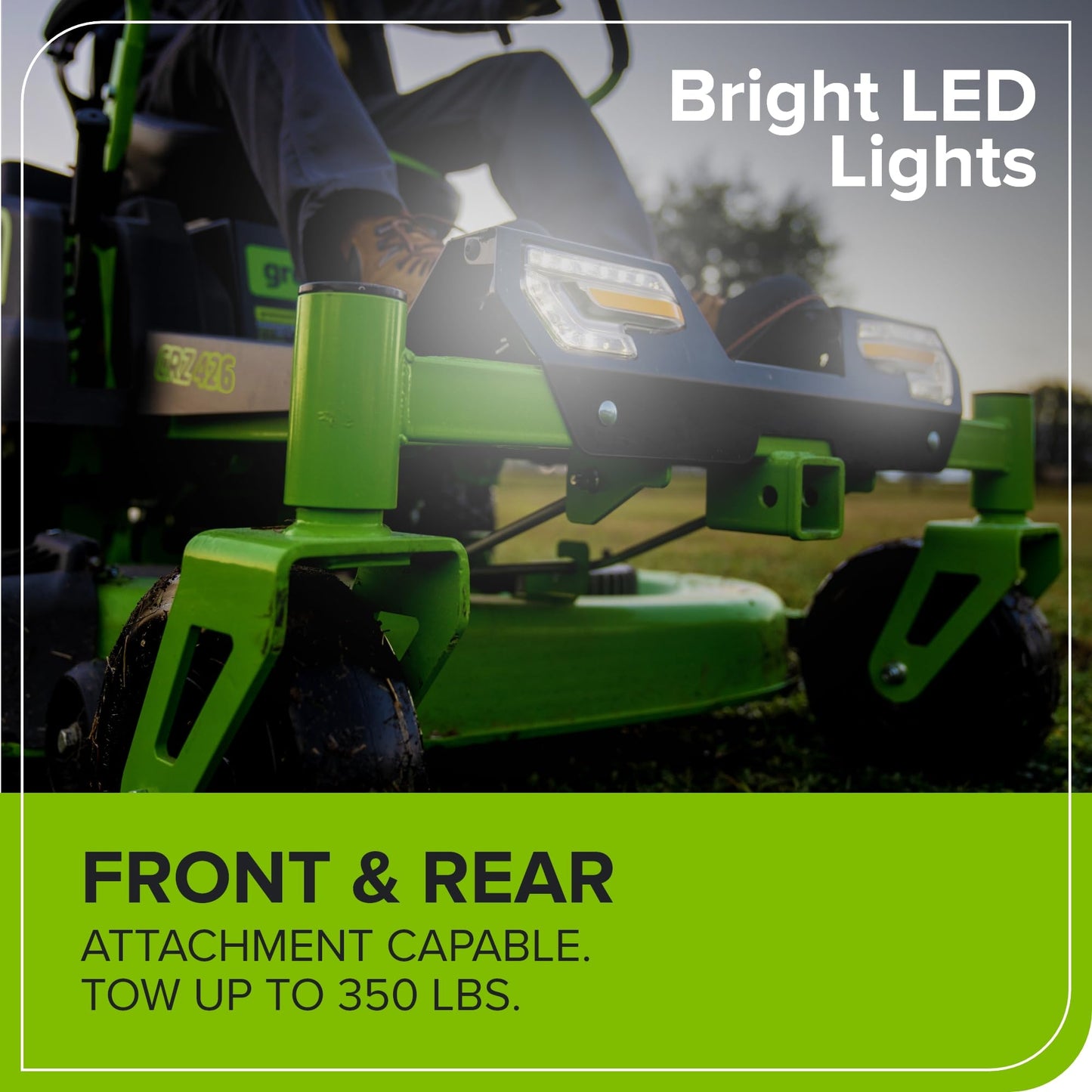Greenworks 60V 42" Electric CrossoverZ Zero Turn Lawn Mower, (4) 8.0Ah Batteries and 600W Charger