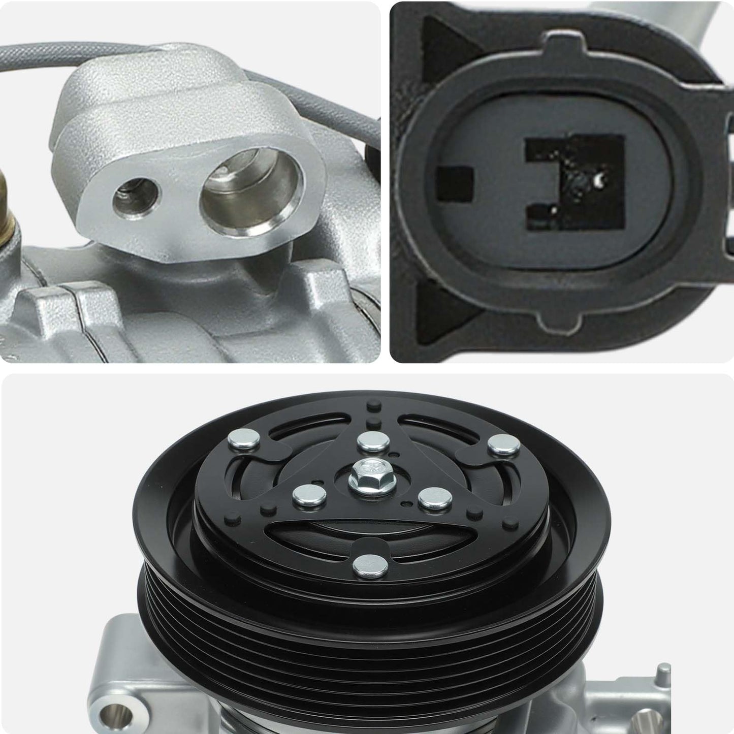 AISIN AFTERMARKET ACCH-00790 Air Conditioner AC Compressor - Compatible with Honda HR-V 2016-2022 1.8L - with 6-Pulley Groove, with Clutch