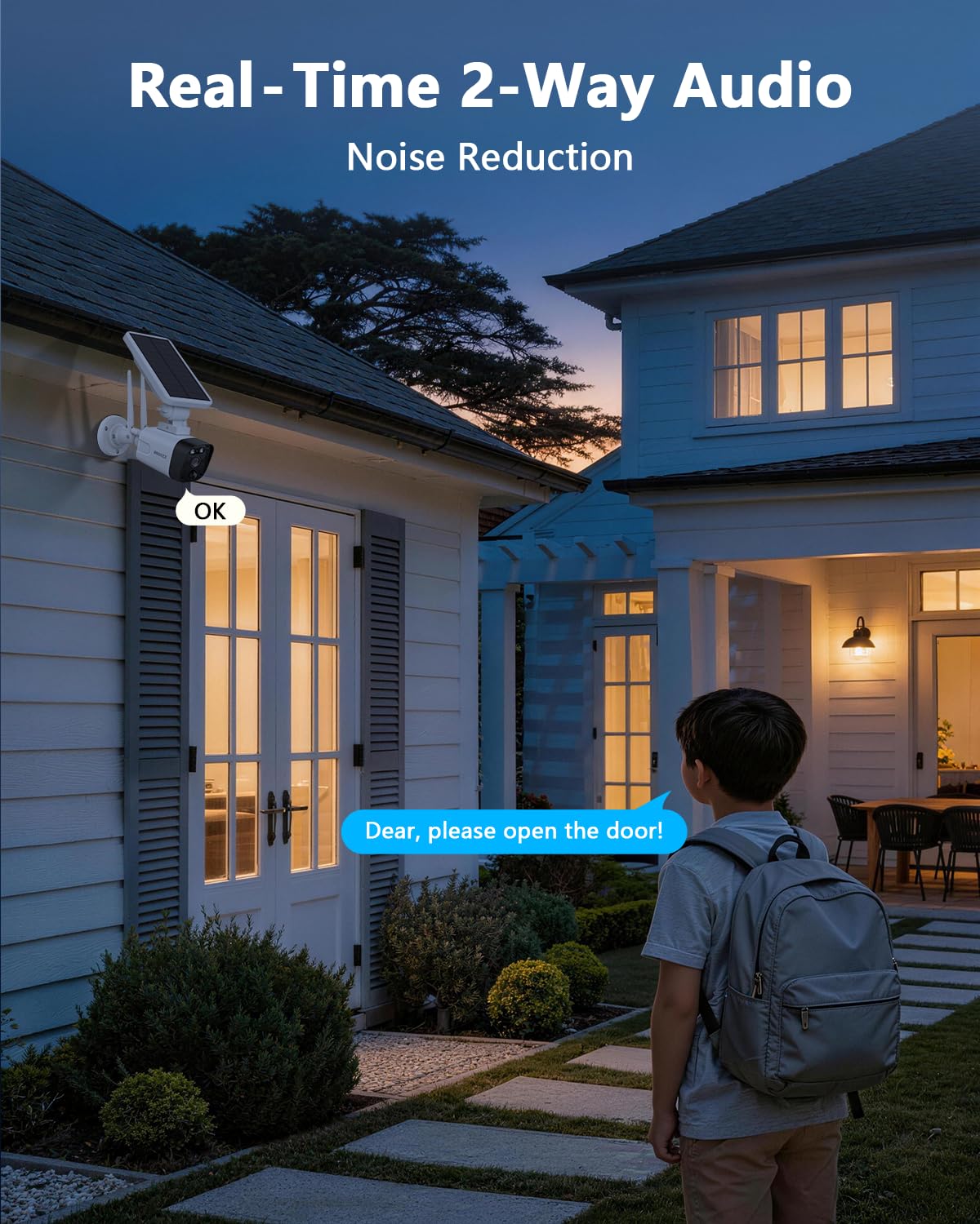 OOSSXX (2026 New) Solar Wireless Security Camera System, 4MP 4-Cam Kit with 4CH NVR, 2.4/5.8GHz Dual WiFi, 55% Longer Range Dual Antennas, 130° Wide Angle, No Fee App, IP65