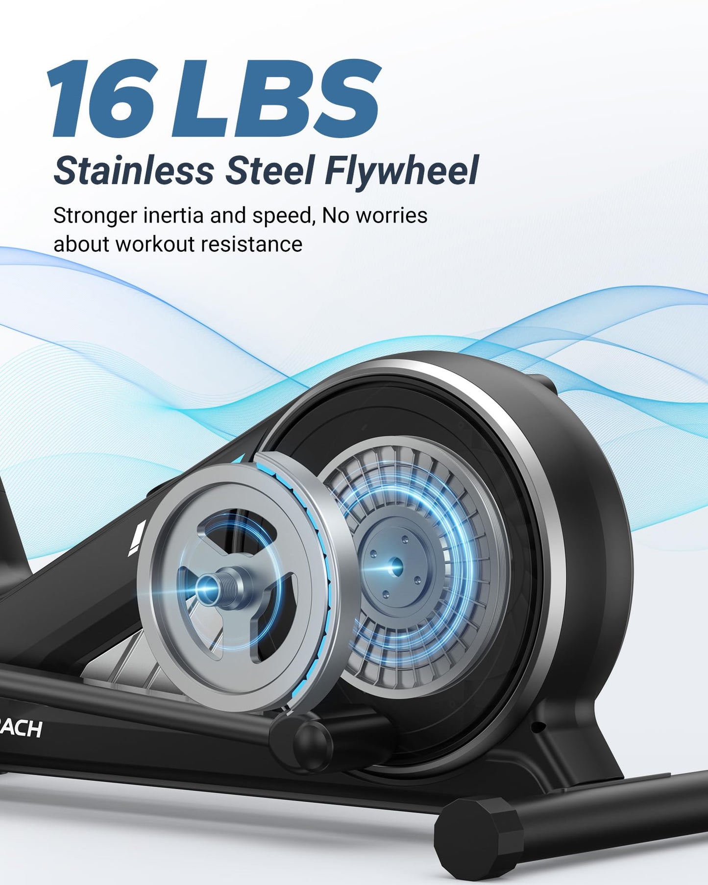 MERACH Elliptical Exercise Machine for Home Use, Elliptical Machine with Hyper-Quiet Magnetic Drive System, 16-Level Resistance Adjustment, 15.5IN Stride, 351LBS Loading Capacity, MERACH App