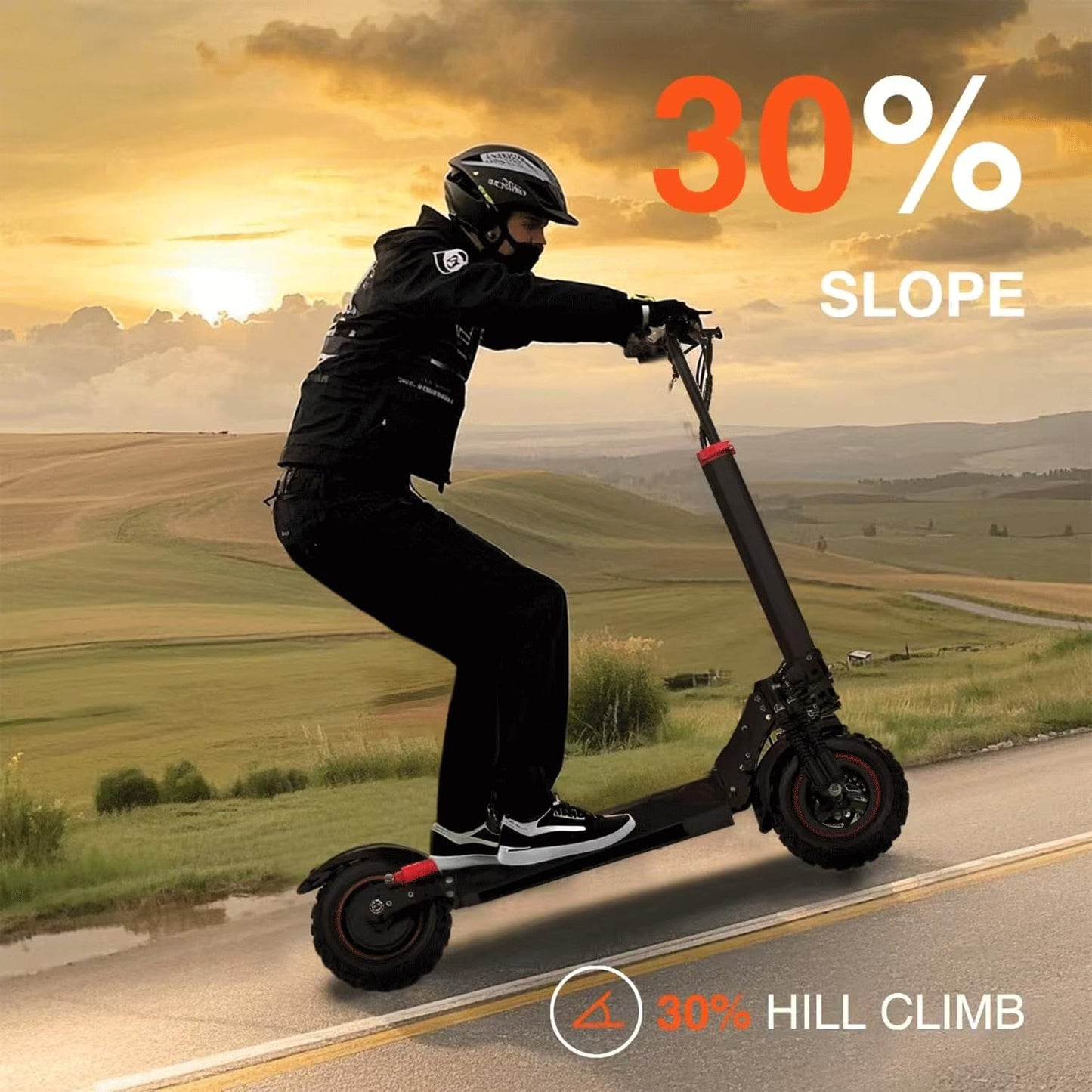 Electric Scooter Adults,1200/1600W Motor, 30/34 MPH Top Speed & 30/40 Miles Range, 48V 18/21AH Big Battery, 10/11" Off-Road Tire Folding E Scooter with Seat, Dual Braking System, Double Suspension