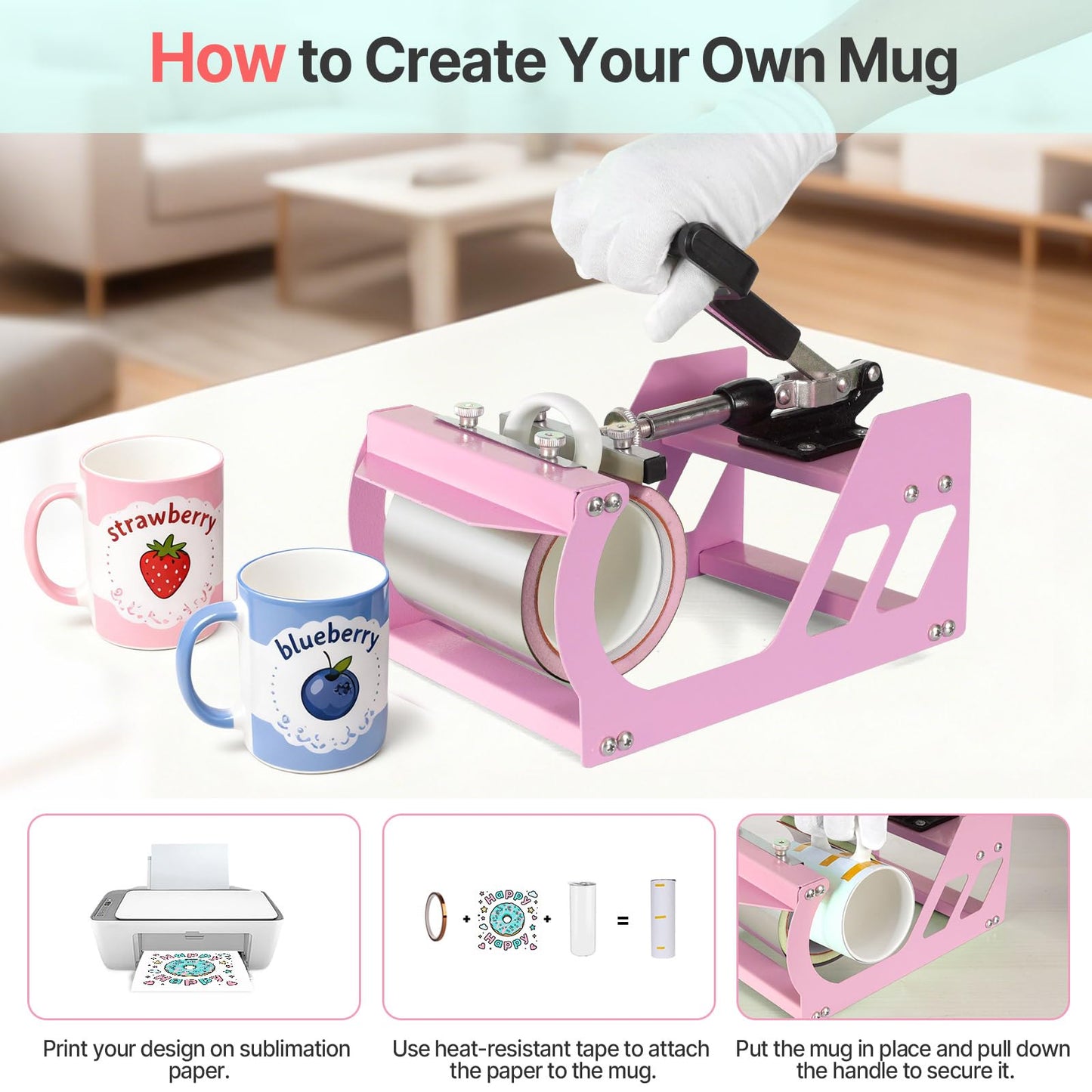 Slendor Heat Press Machine 12x15 inch, 5 in 1 360-Degree Swing Away Digital T Shirt Pressing Machine Multifunction Heat Transfer Sublimation Combo for T Shirts Mugs Hat Plate Cap