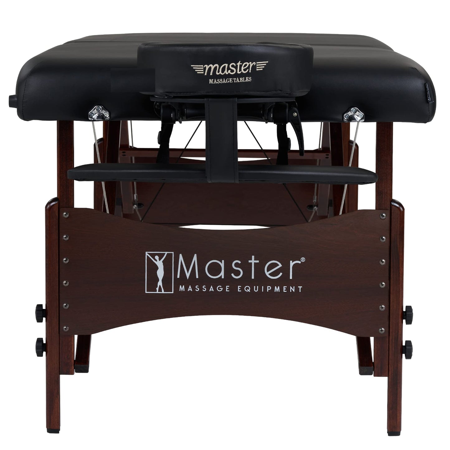Master Massage 30" Roma II Portable Massage Table Package, 2.5" Cushion, Bolster & Face Cover – Black Beauty, Salon, Lash & Facial Bed