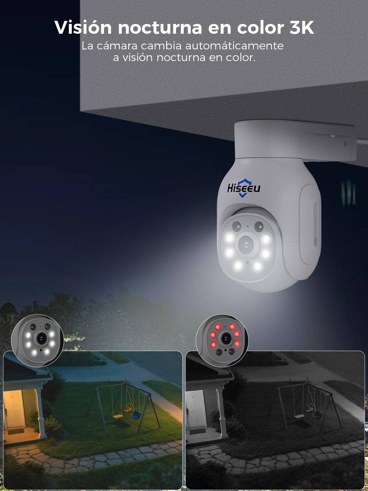 Hiseeu 5MP Wireless PTZ Security Camera System, Indoor Outdoor IP66 Waterproof WiFi Camera, 4K 10CH NVR, 2-Way Audio, Motion Detection Alarm, 24/7 Surveillance, 1TB Hard Drive (Need Plug-in)