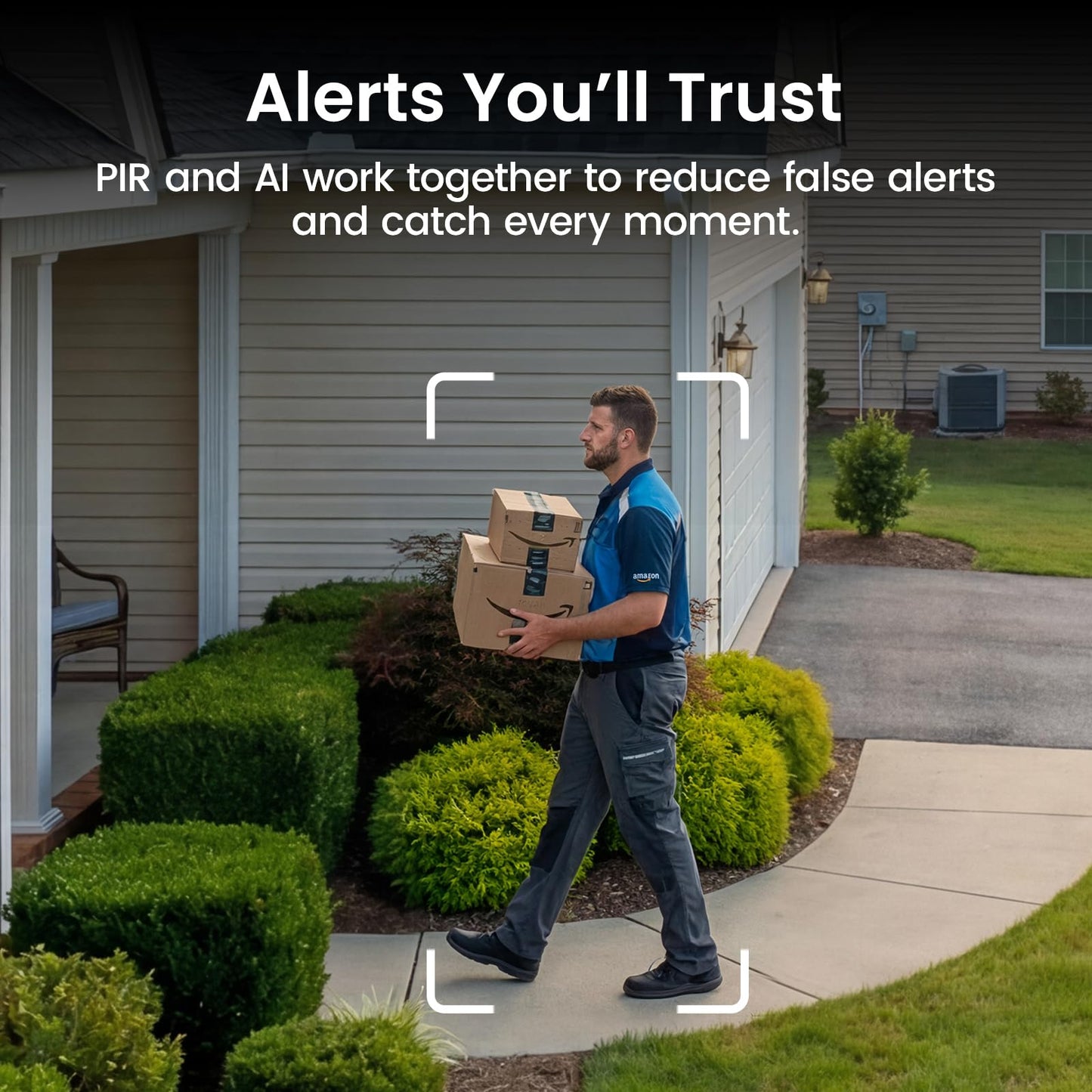 aosu Wireless Outdoor Security Camera Kit with aosuBase Local Storage, 2K with 6X Zoom, 4-View Live, Cross-Camera Person Timeline, PIR + AI Human Detection, Color Night Vision, 4-Cam-Kit