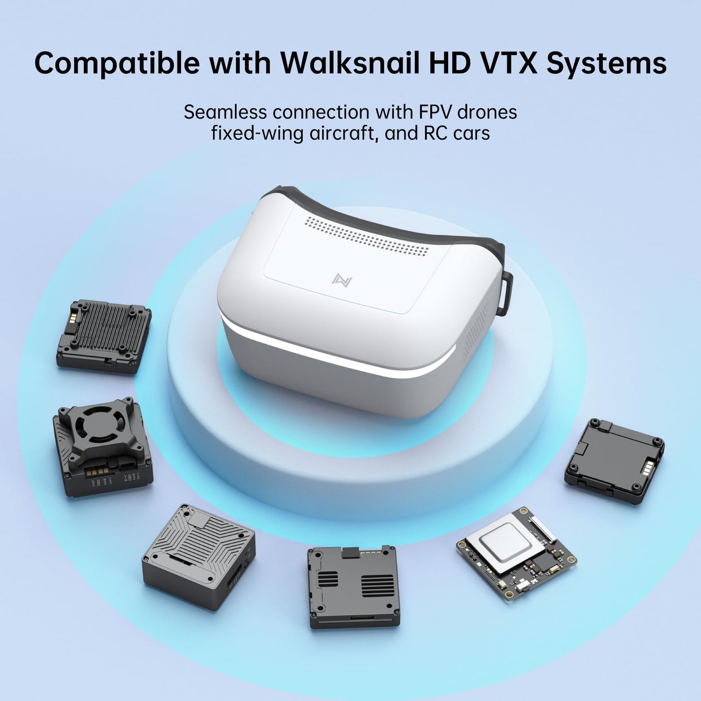CADDXFPV Walksnail Avatar HD FPV Goggles L – 1080p 4.5-Inch Screen, Head Tracking, Immersive Flight Experience, PPM Signal, Micro SD Slot, Lens Customization, Compatible with All Walksnail VTX Kits