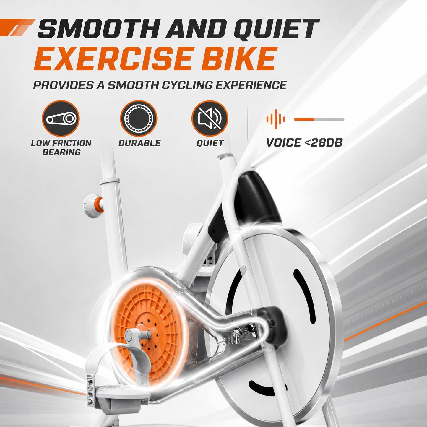 Exercise Bike, Stationary Bikes for Home, Compact Indoor Cycling Bike