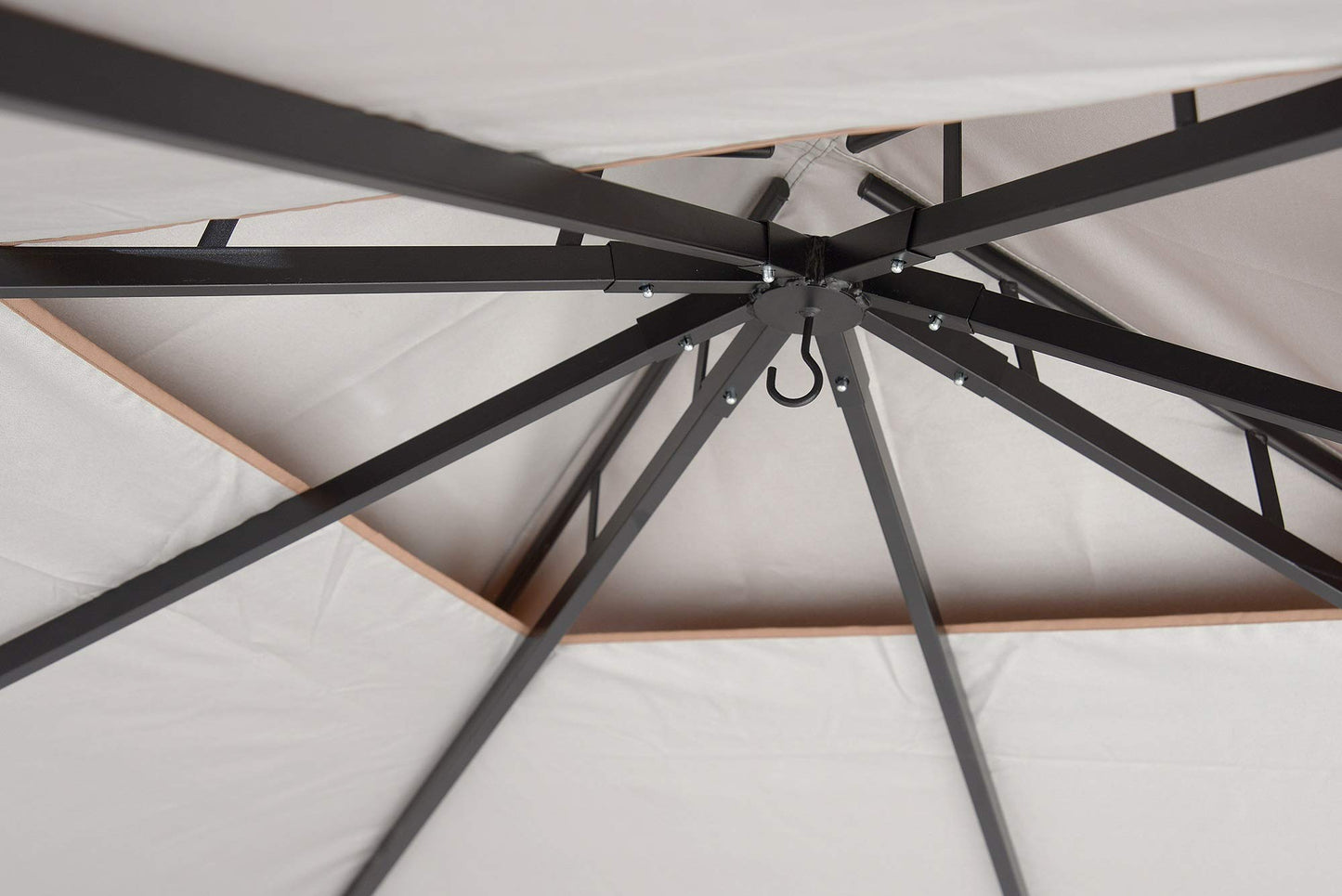 ShelterLogic 11' x 11' Canopy Series Redwood Easy Assembly Seasonal Shade UV Protection with Extendable Awning Outdoor Gazebo