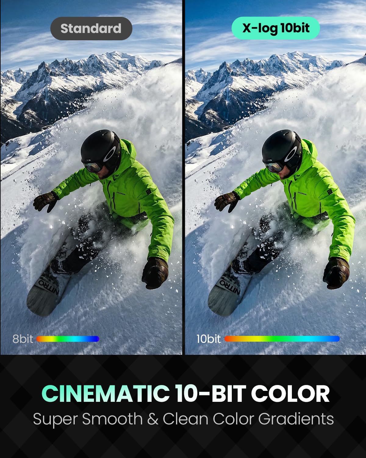 Xtra 360 Camera, 8K Panoramic Video, 1-Inch Sensor Equivalent, 100MP High Resolution, Waterproof Action Camera, 105GB Built-in Storage, Bullet Time, Broad Compatibility, Vlog