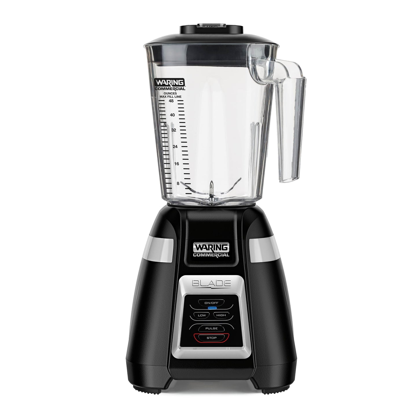 Waring Commercial BB320 Blade 1 HP Blender, Toggle Switch Controls with Pulse feature, 48 oz BPA Free Copolyester Stacking Container, 120V, 5-15 Phase Plug Black