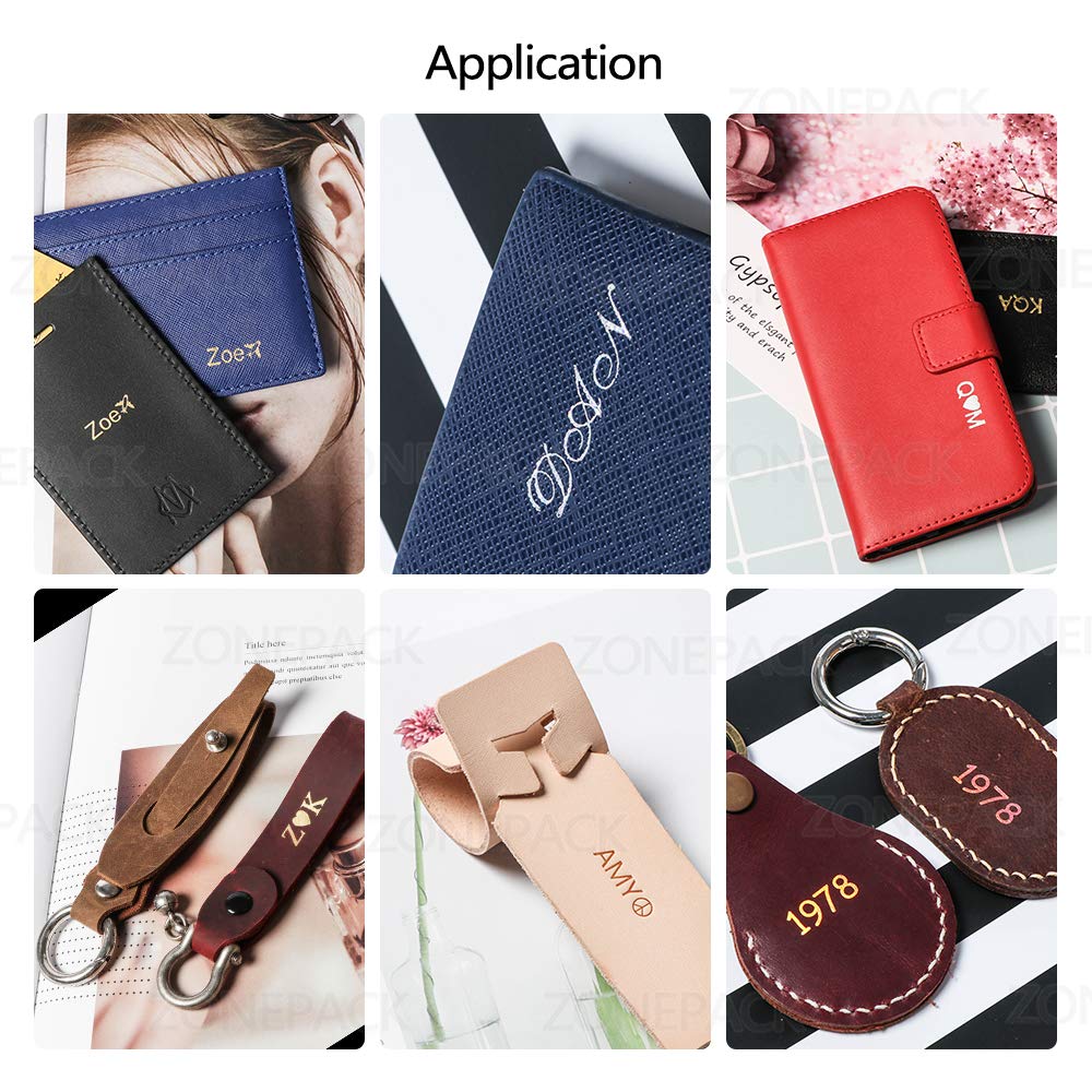 ZONEPACK Upgraded Workbench Digital Hot Foil Stamping Machine Embossing Machine Manual Tipper Stamper Heat Press Machine Leather Embosser for Wood Leather Paper PVC etc