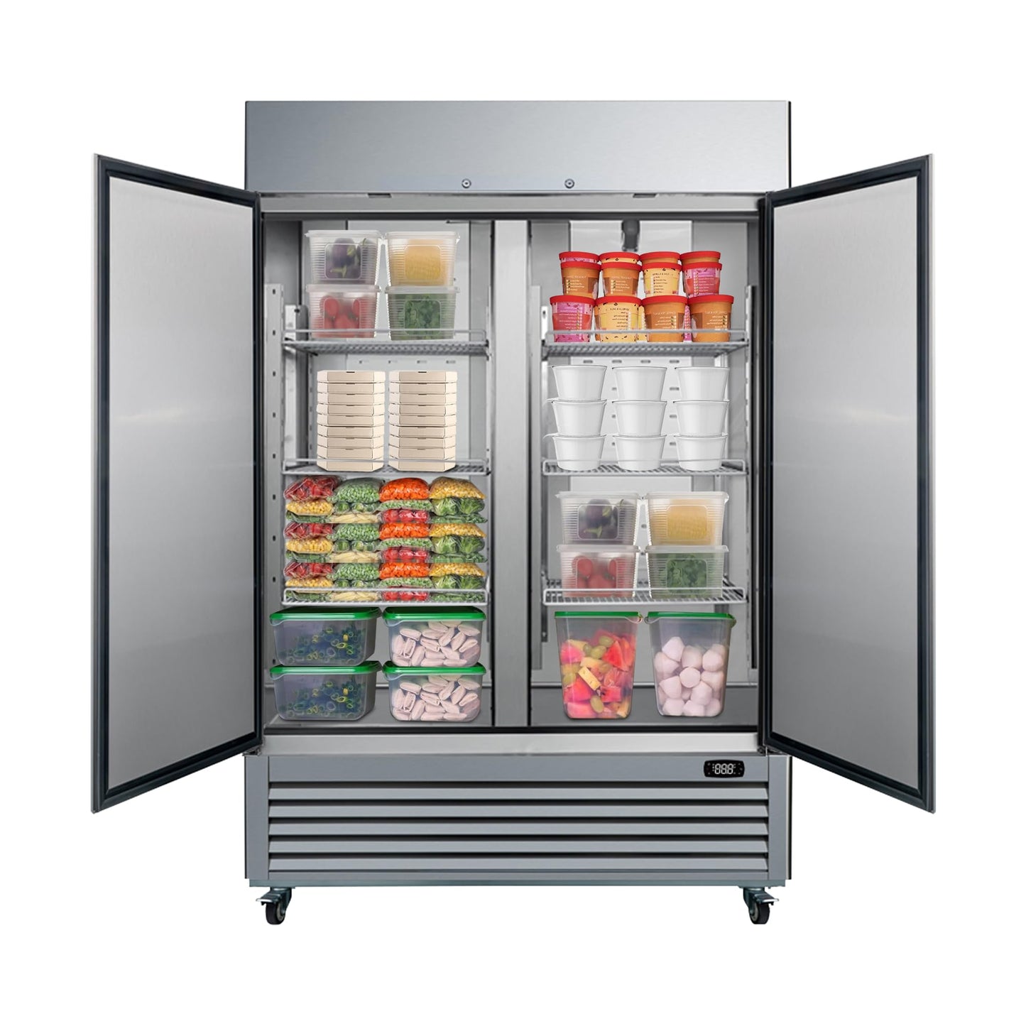 Kenmore Commercial Freezer – Upright Convertible Refrigerator, Frost Free, Congelador For Restaurant Industrial Use, Cafe, Shop, Reach-In Full-Size 49 Cu.ft Stainless Steel