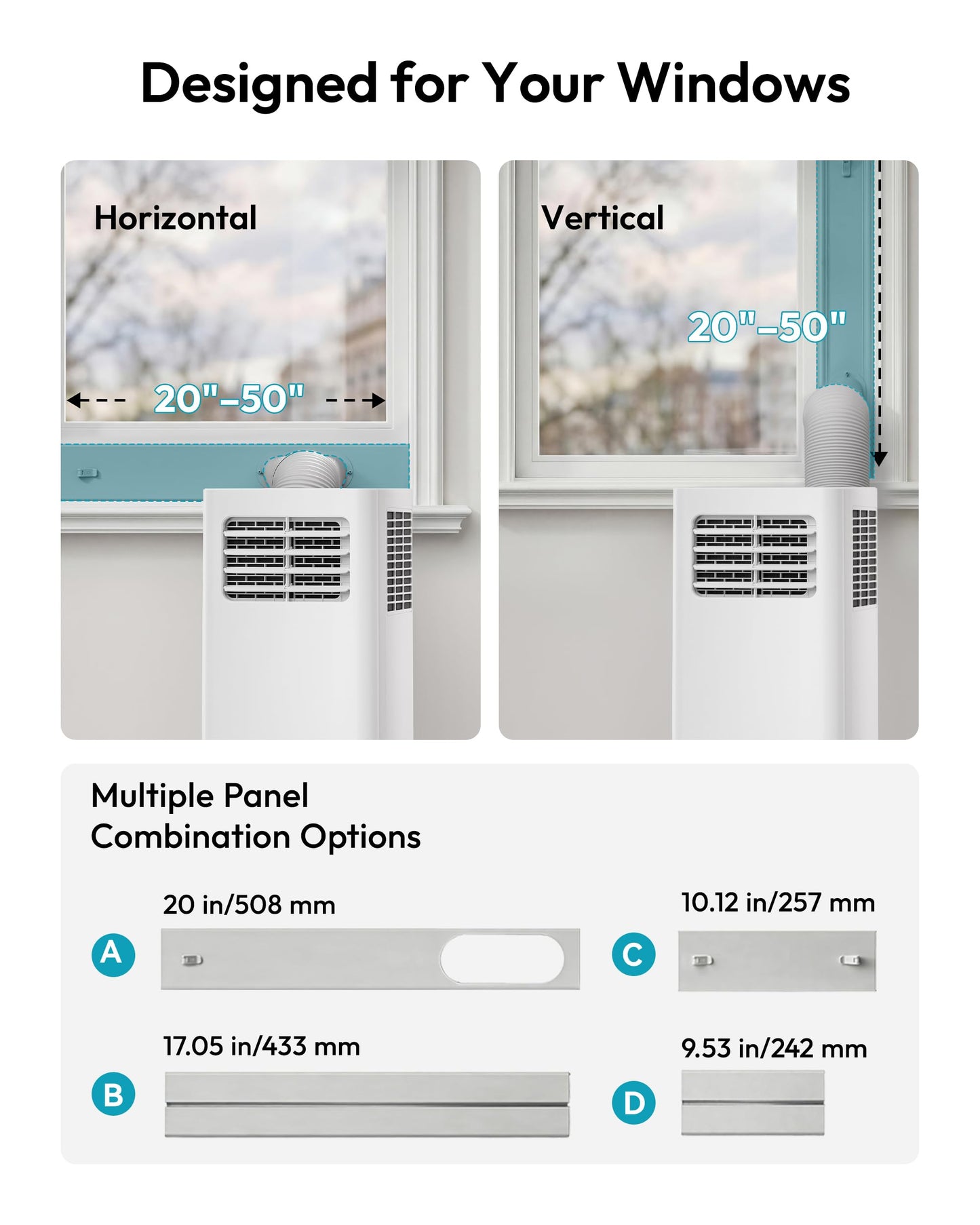 EUHOMY 8,000 BTU Portable Air Conditioners, 4-in-1 Air Conditioner Portable Up to 350 Sq.Ft., Portable AC Unit with Cool, Fan, Dehumidifier, Sleep, 24H Timer, Remote & Installation Kit, for Bedroom