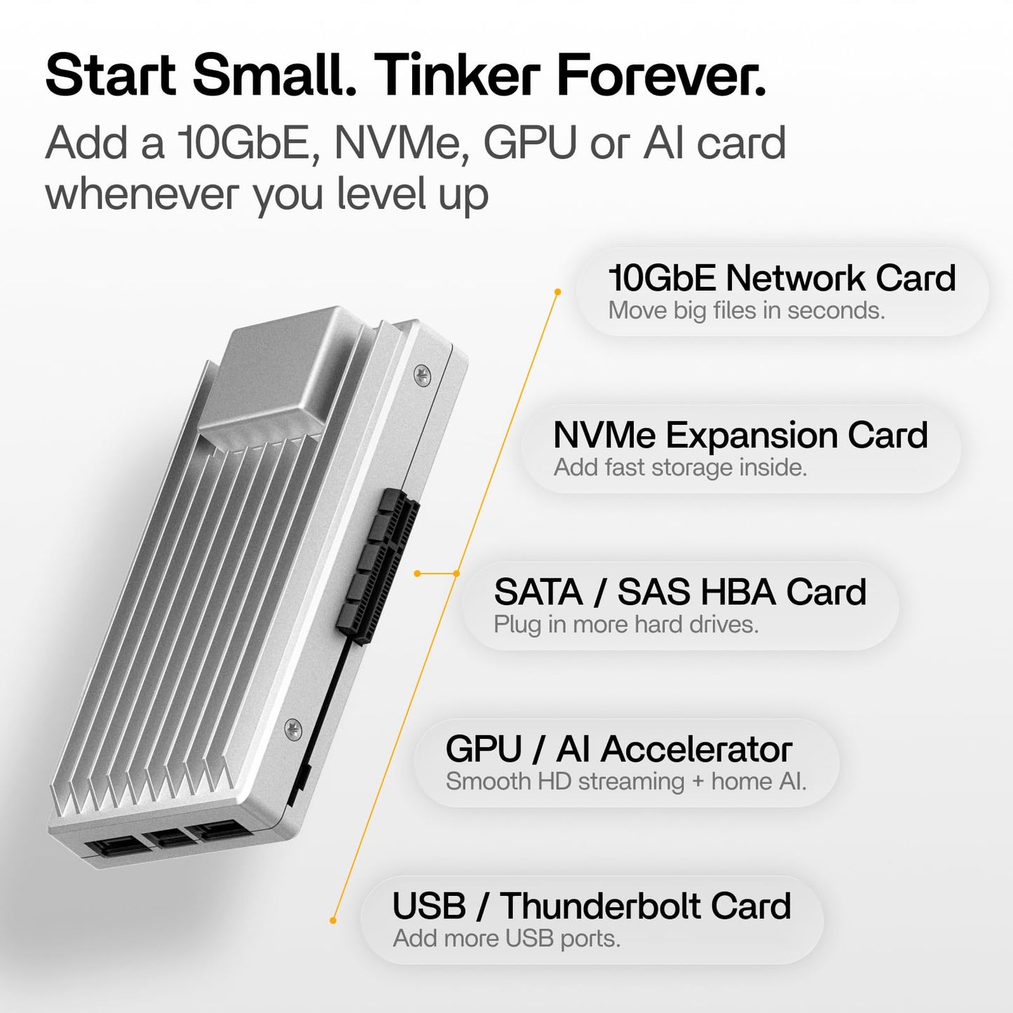 ZimaBoard 2 1664 x86 Home Server, Quad-Core N150, 16GB DDR5, 64GB eMMC, PCIe 3.0×4 Expansion, Dual 2.5GbE & Dual SATA3.0, Low-Power 24/7, All-in-One NAS/Router/Docker/Home Lab with ZimaOS