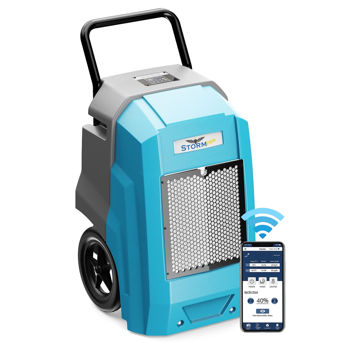 ALORAIR 180 Pints Commercial Dehumidifier with Pump Drain Hose, Smart Wi-Fi Dehumidifier for Large Basement, Industrial or Commercial Space, Smart Wi-Fi, 6 Years Limited Warranty