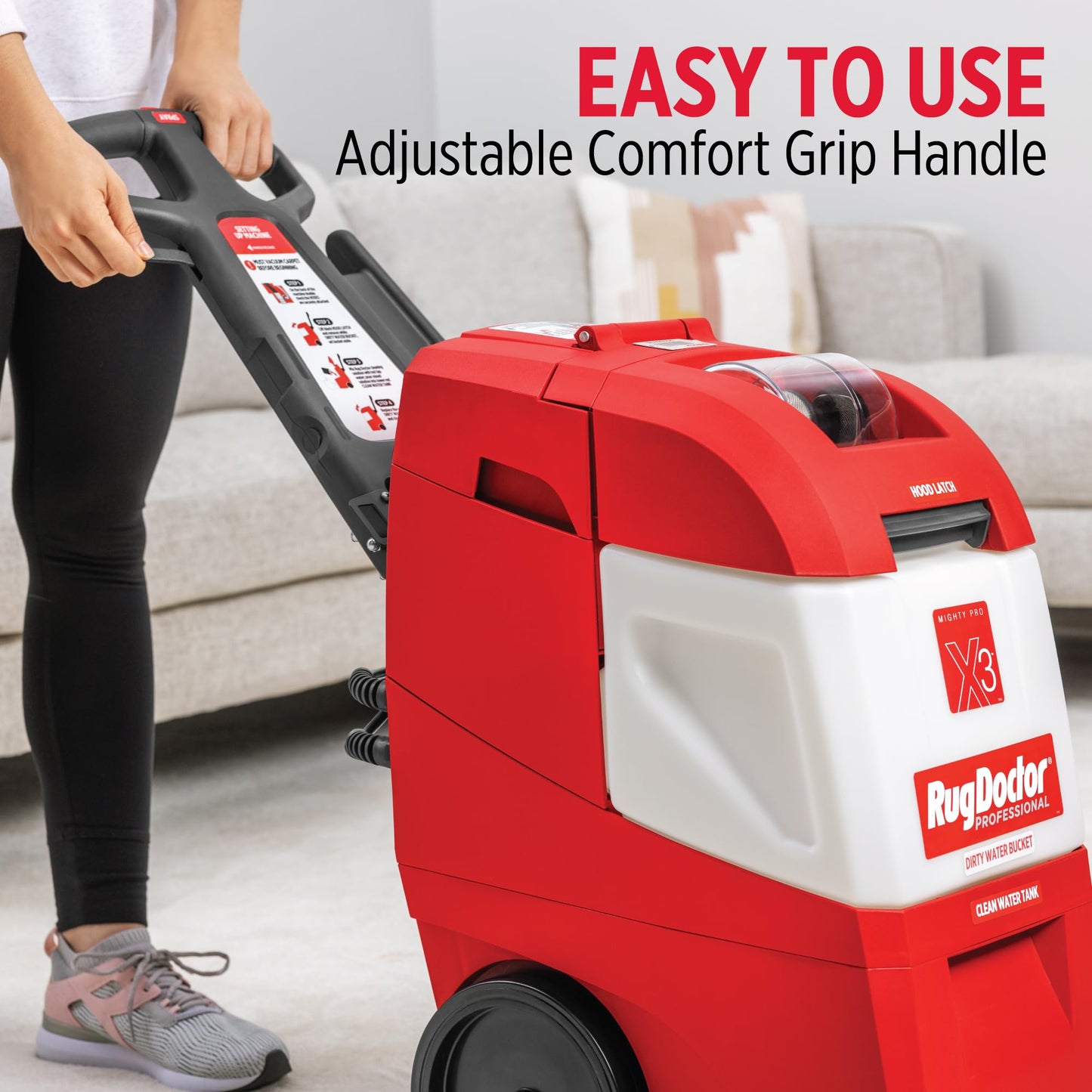 Rug Doctor Mighty Pro X3 Commercial Carpet Cleaner with Oxy Cleaner Pack