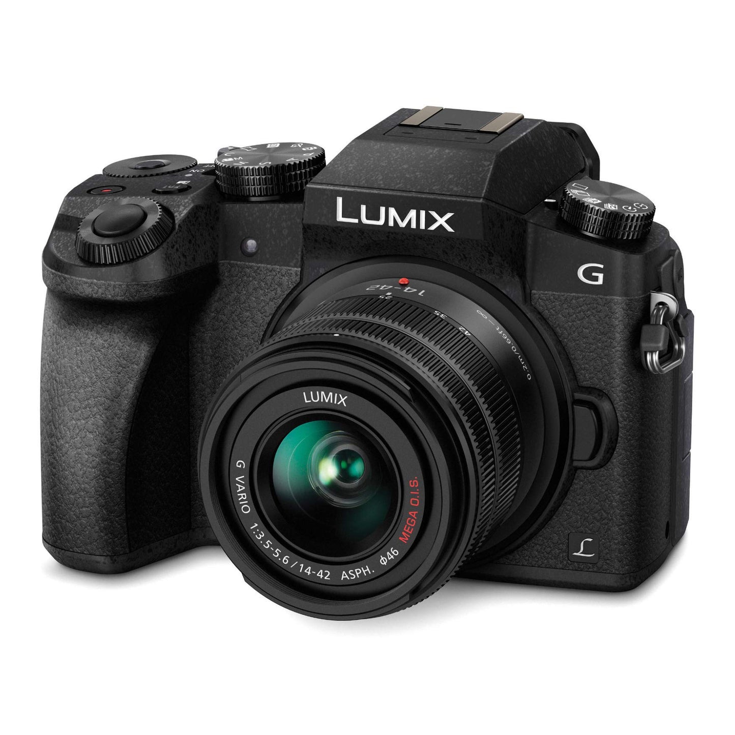 Panasonic LUMIX G7 4K Digital Camera, with 14-42mm Mega O.I.S. Lens, 16 Megapixel Mirrorless Camera, 3-Inch LCD, DMC-G7KK (Black)