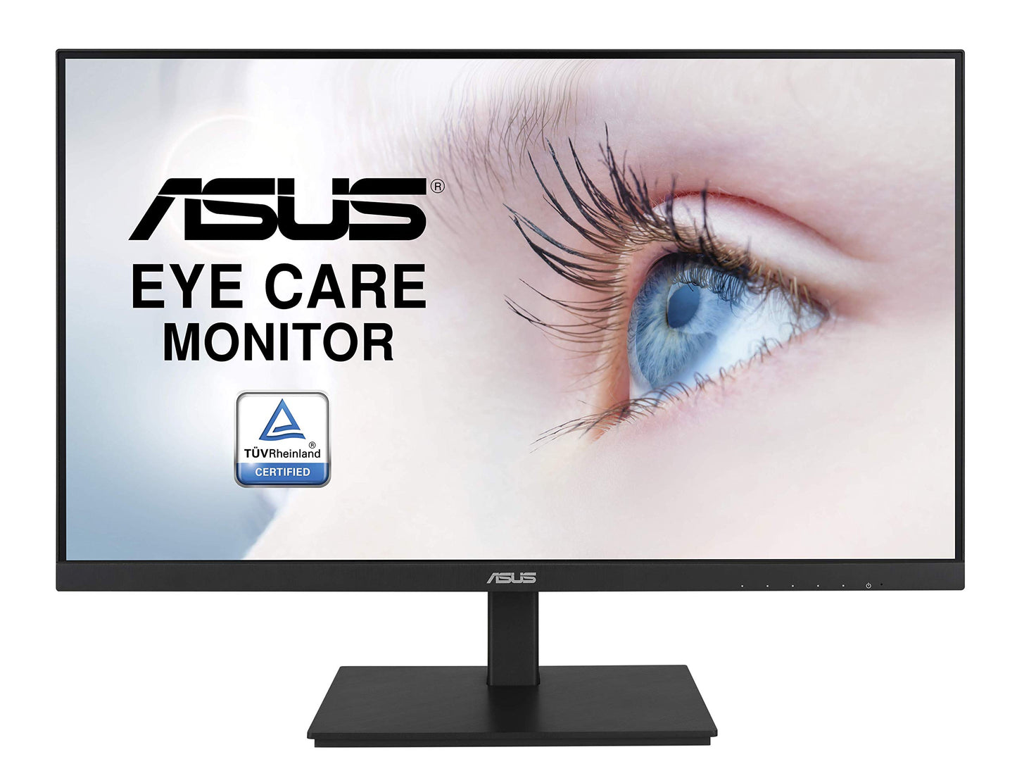 ASUS VA27DQSB 27” Monitor, 1080P Full HD, 75Hz, IPS, Adaptive-Sync, Eye Care, HDMI DisplayPort VGA USB Hub, Frameless, Ergonomic Design, VESA Wall Mountable,Black