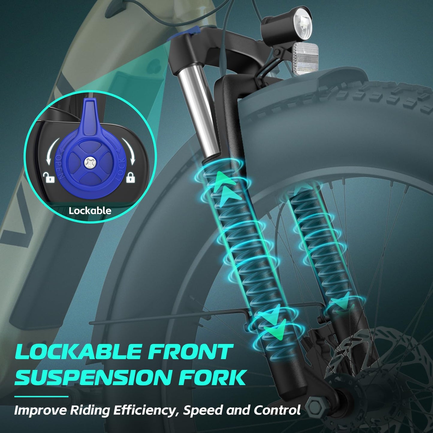Vivi ACE07 Electric Bike for Adults, 26" x 4.0 Fat Tire Ebike, 750W Motor Electric Bike, 19.8MPH Ebikes for Adults with 48V 720WH Removable Battery, 7 Speed, SGS Certified to UL2849 and UL2271