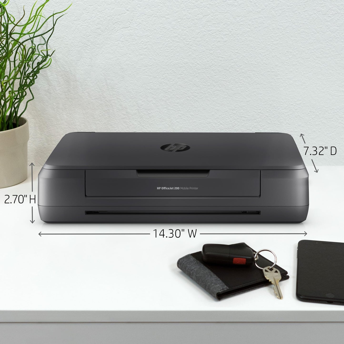 HP OfficeJet 200 Wireless Mobile Printer - Black, Battery Included (CZ993A)