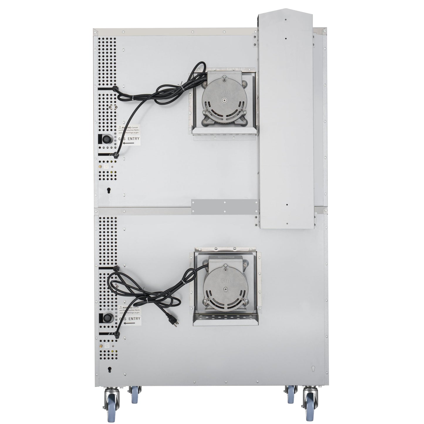 KoolMore 38 in. Full-Size Double Commercial Natural Gas Convection Oven 108,000 BTU With Stacking Kit in Stainless-Steel (KM-DCCO54-NG)
