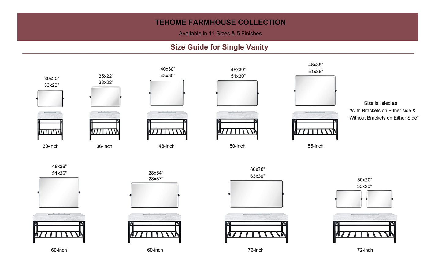 TEHOME Horizontal Pivot Bathroom Mirror Tilting Chrome Metal Framed Pivot Rectangle Rounded Rectangluar Vanity Mirrors for Wall, Overall 38.91 x 23 inches (Mirrror 35 x 23 inches)