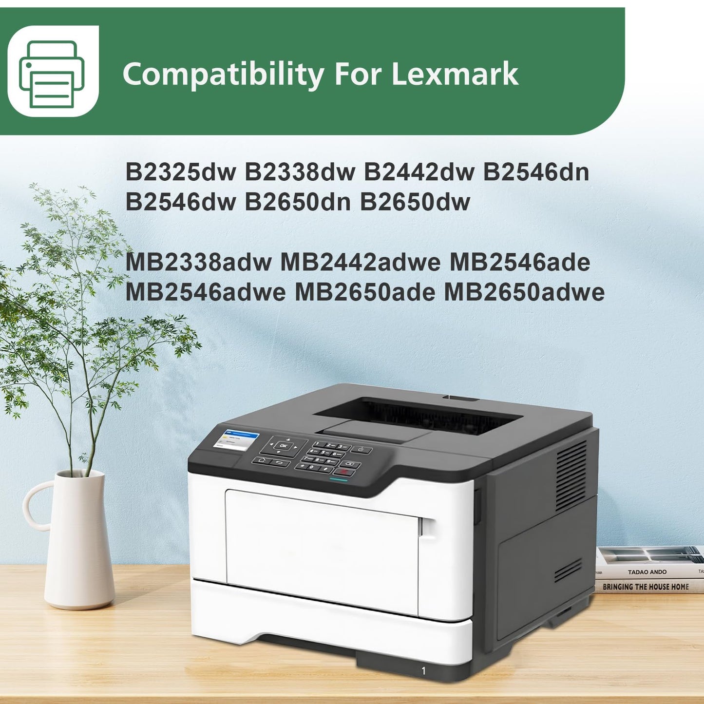 B231000 Toner Cartridge 2-Pack Replacement for Lexmark B231000 Black Print High Yield Cartridge Remanufactured for B2338dw B2650dn B2442dw B2546dw B2650dw MB2338adw MB2442adwe MB2546ade Printer