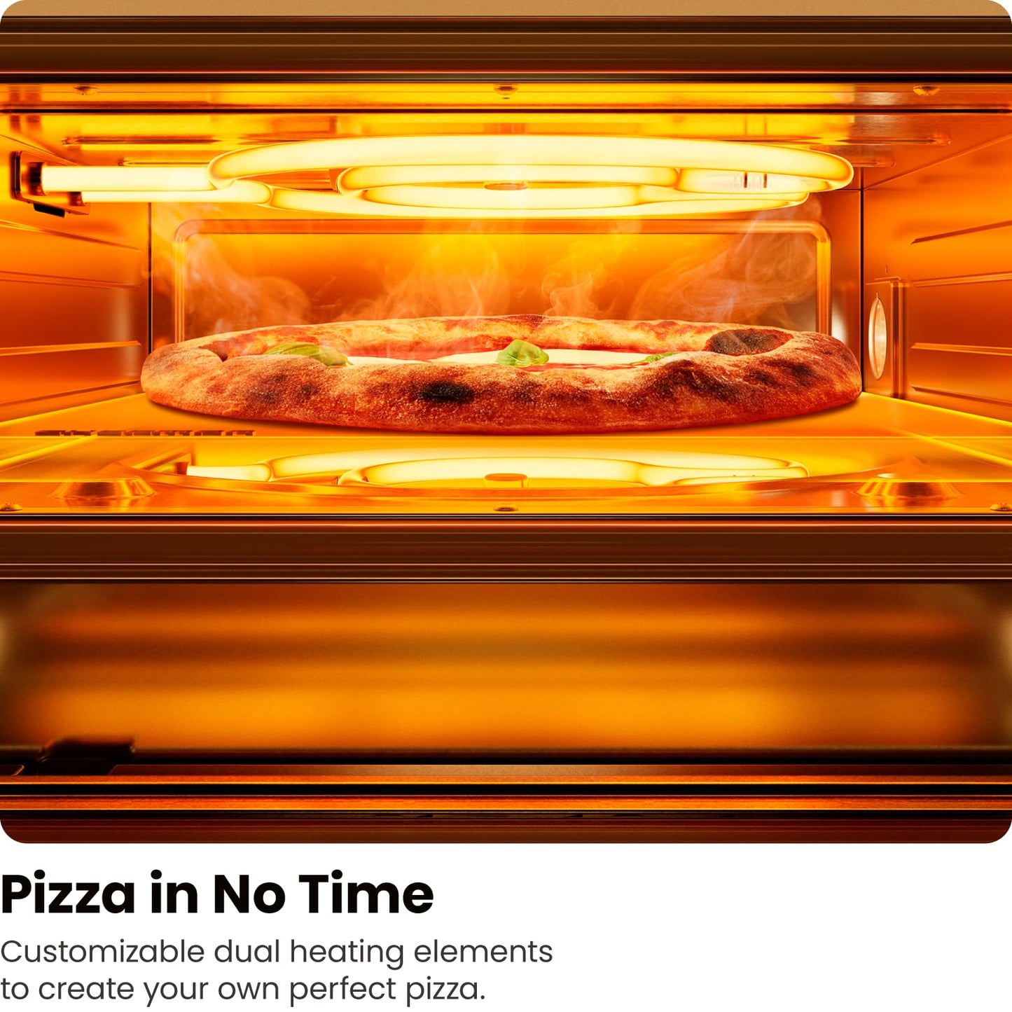 CHEFMAN Indoor Pizza Oven - Makes 12 Inch Pizzas in Minutes, Heats up to 800°F - Countertop Electric Maker with 5 Touchscreen Presets, Pizza Stone and Peel Included - Stainless Black