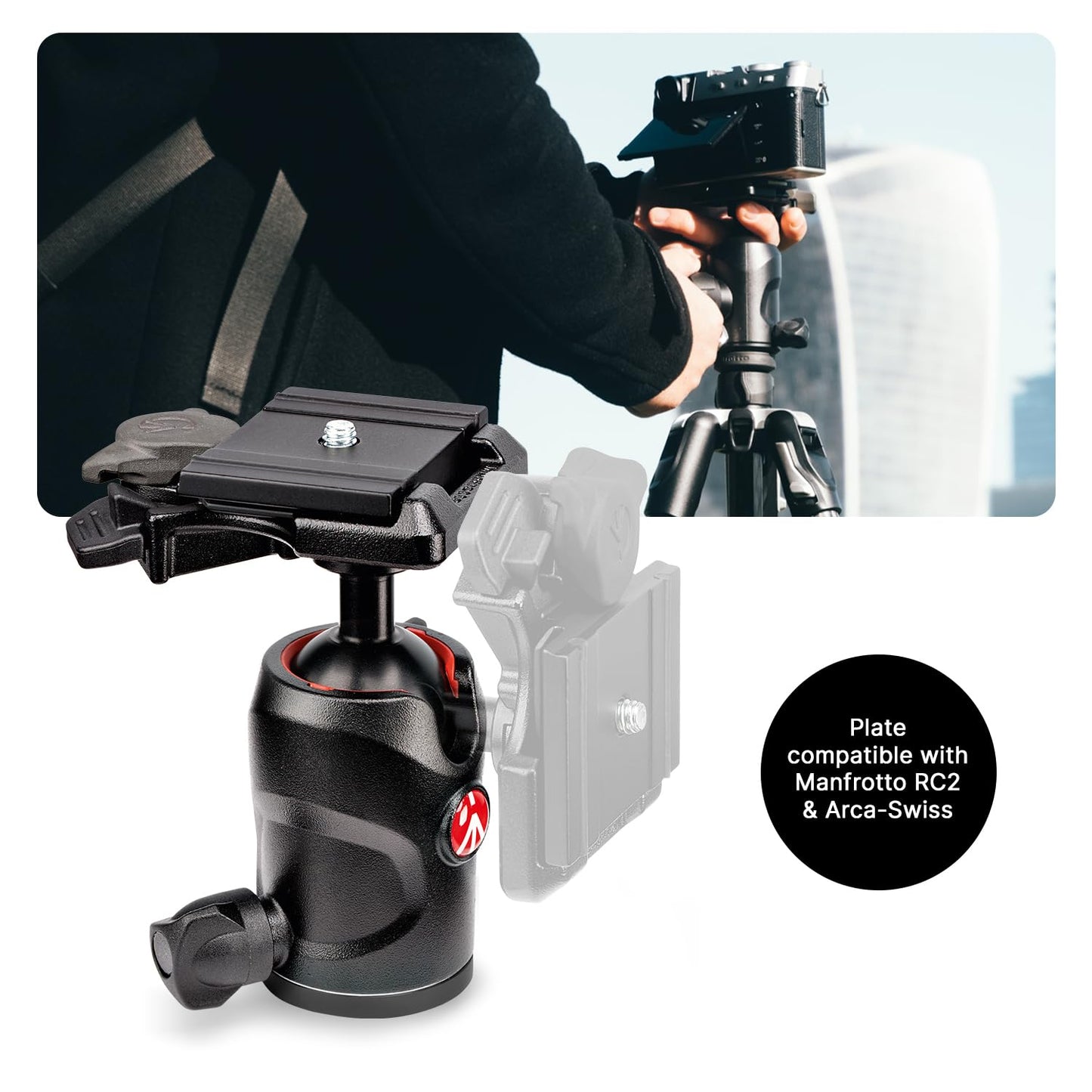 Manfrotto MKBFRTC4GT-BH Befree Advanced GT Camera Tripod Kit, Travel Tripod with Ball Head, Portable & Compact, Professional Carbon Camera Tripod for DSLR, Reflex, Mirrorless, Photography Accessories
