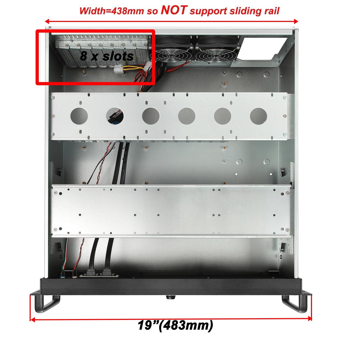 RackChoice 4U rackmount Server Chassis Support Liquid Cooling AIO Cooler Compatibility up to Elevated 360mm Radiator
