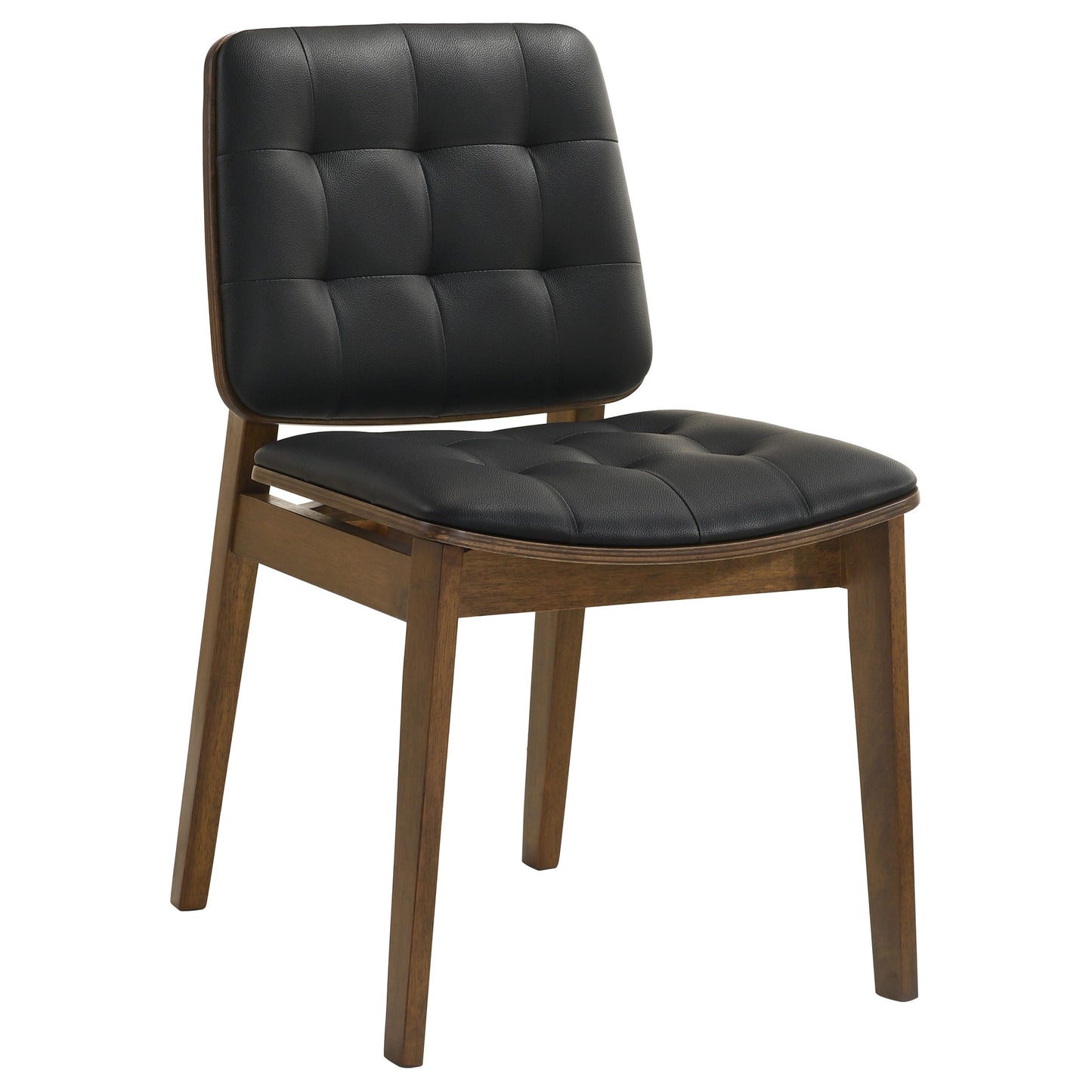 Coaster Home Furnishings - Redbridge - Wood & Faux Leather - Armless Dining Chairs with Tufted Faux Leather Upholstery - Home Kitchen & Dining Room - Set of 2 - Walnut - 106596