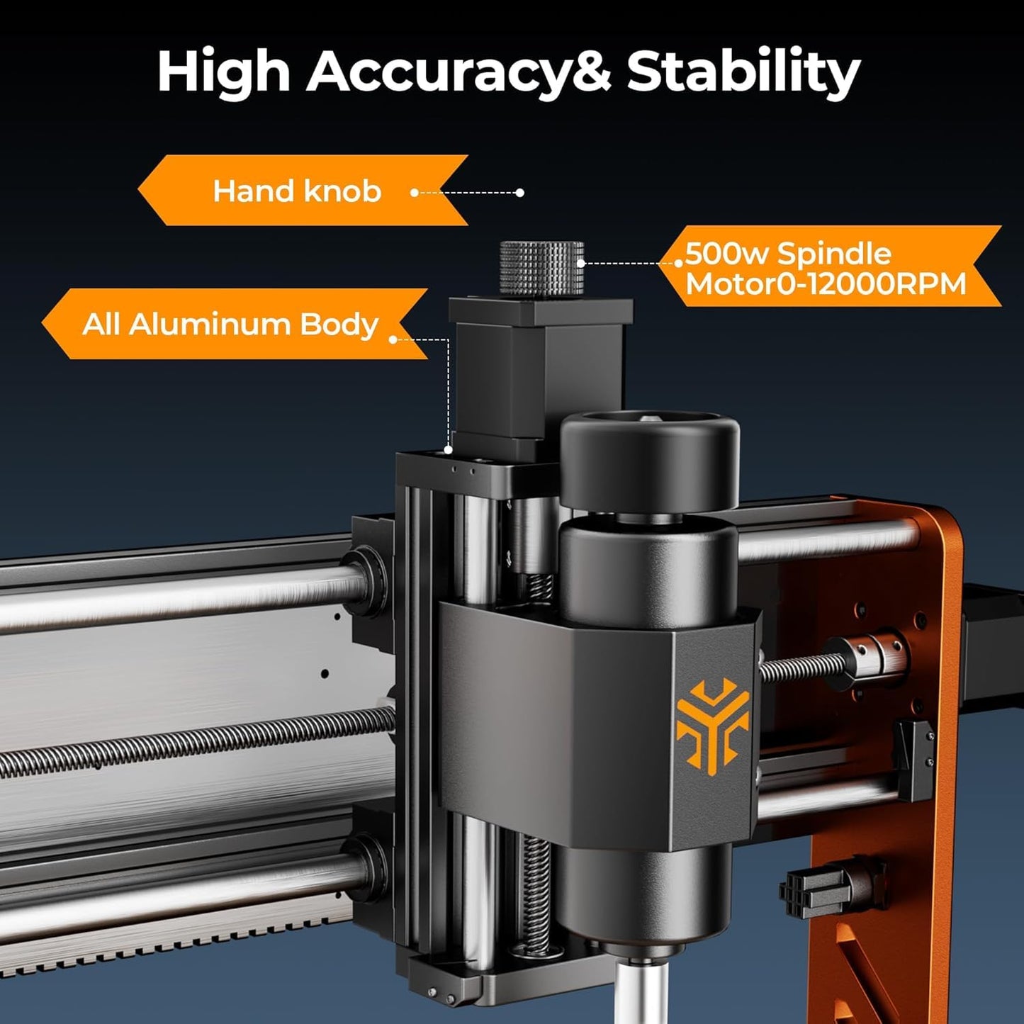 CNC Router Machine, ACMER Ascarva 3 S 500W CNC Milling Machine, Working Area 11.81” x 7.09” x 3.07” for Wood Plastic Metal Acrylic MDF Nylon Carving Cutting