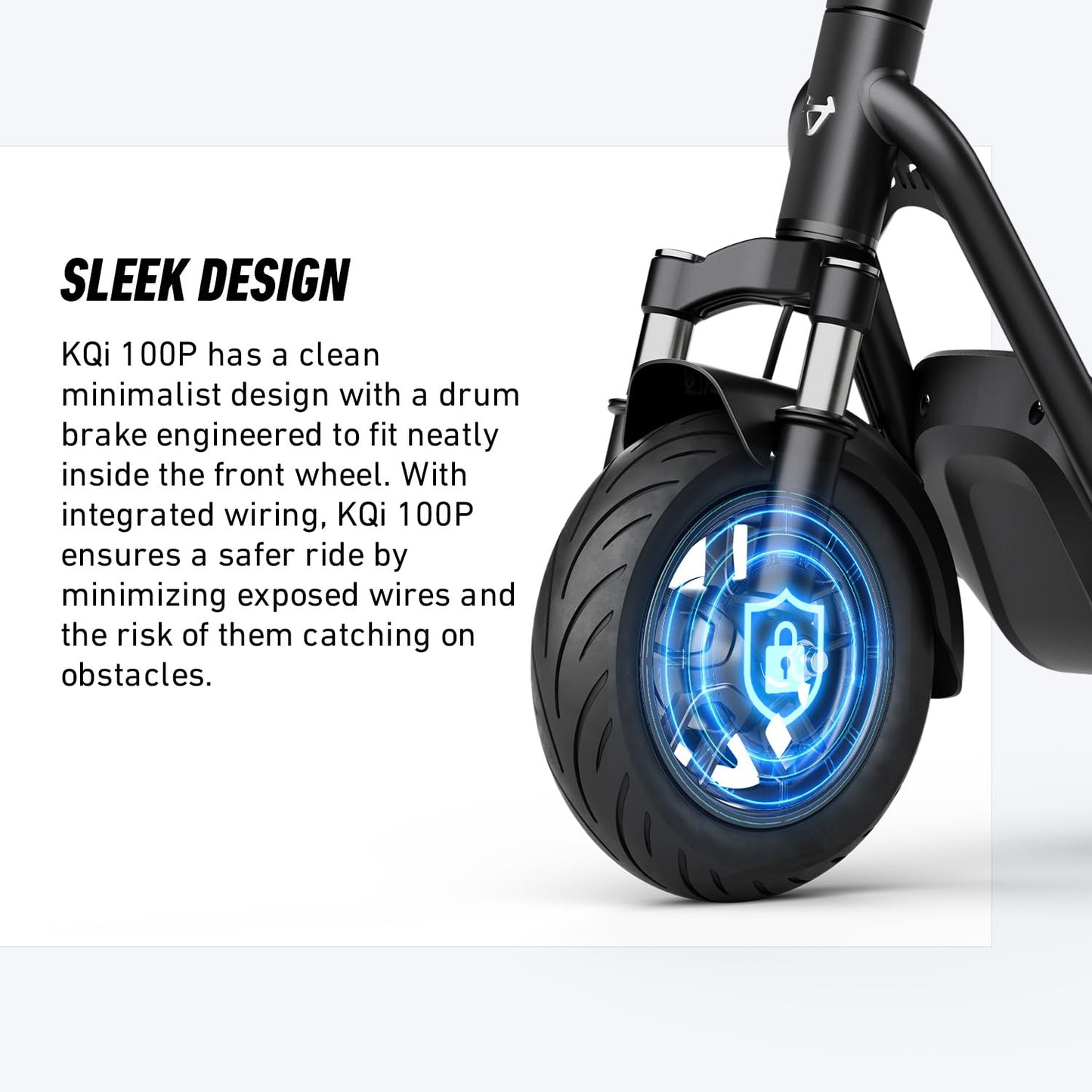 NIU 100P Electric Scooter for Adults with Suspension- 600W Max Power, 18 Miles Range, Max Speed 17.4MPH, Dual Brakes, Easy Folding Commuting E-Scooter, Bluetooth Connectivity, UL Certified