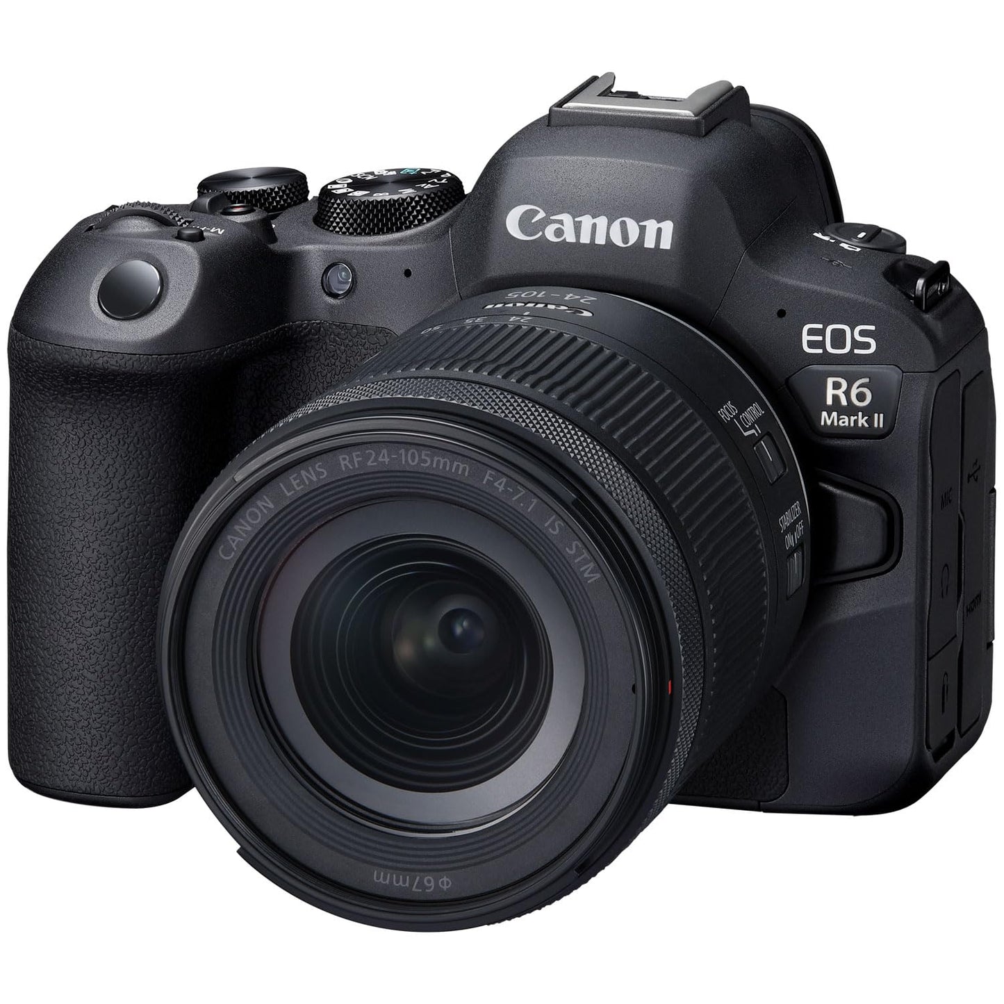 Canon EOS R6 Mark II Full Frame Mirrorless Camera Body with RF 24-105mm F4 L is USM Lens 5666C011 Bundle with Deco Gear Camera Bag + Microphone + Monopod + Photography Pro Ebook & Accessories Kit