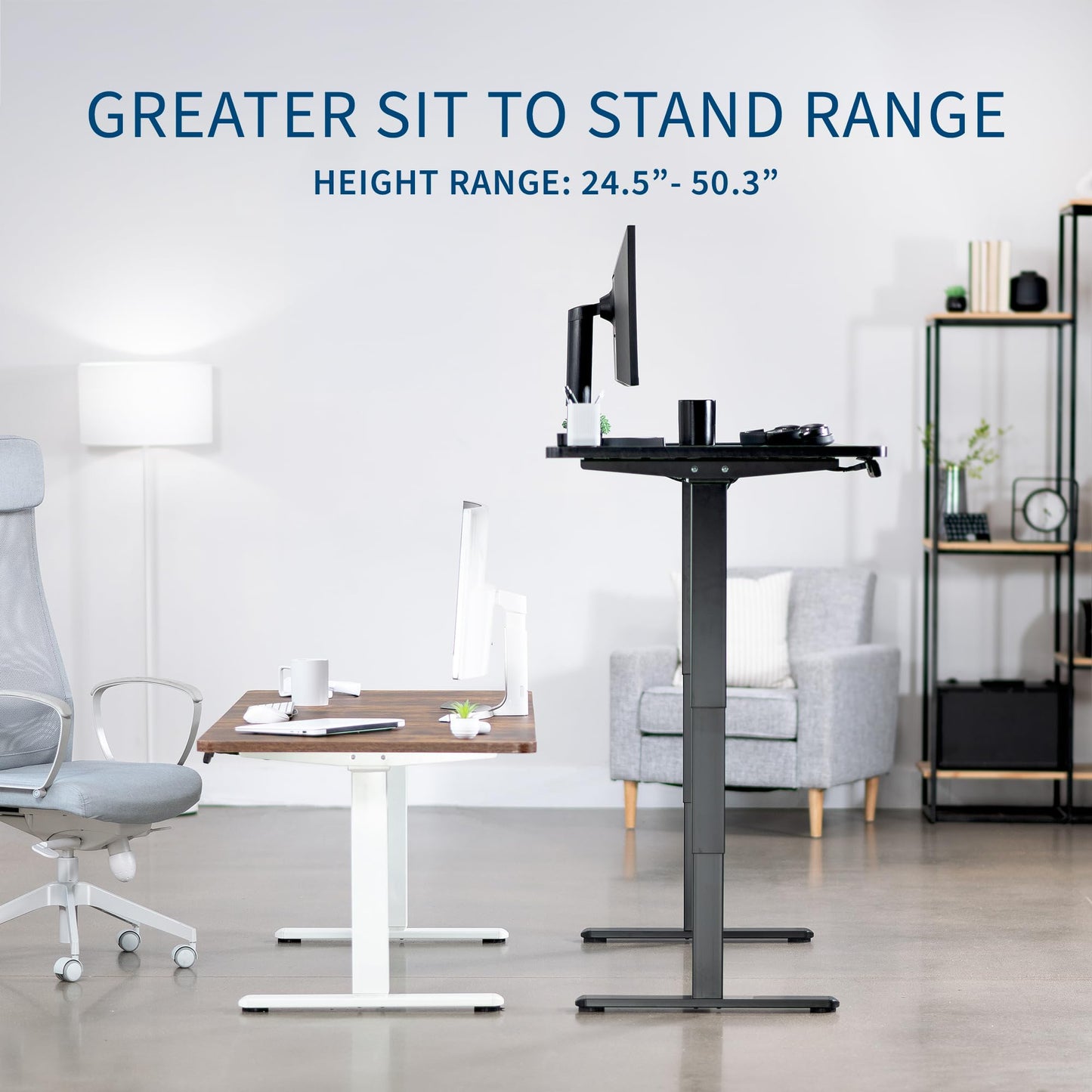 VIVO Electric 71 x 30 in Dual Motor Rustic Sit Stand Desk, Memory Height Adjustment, 2B Series, Vintage Brown Top Black Frame, DESK-KIT-2B7N