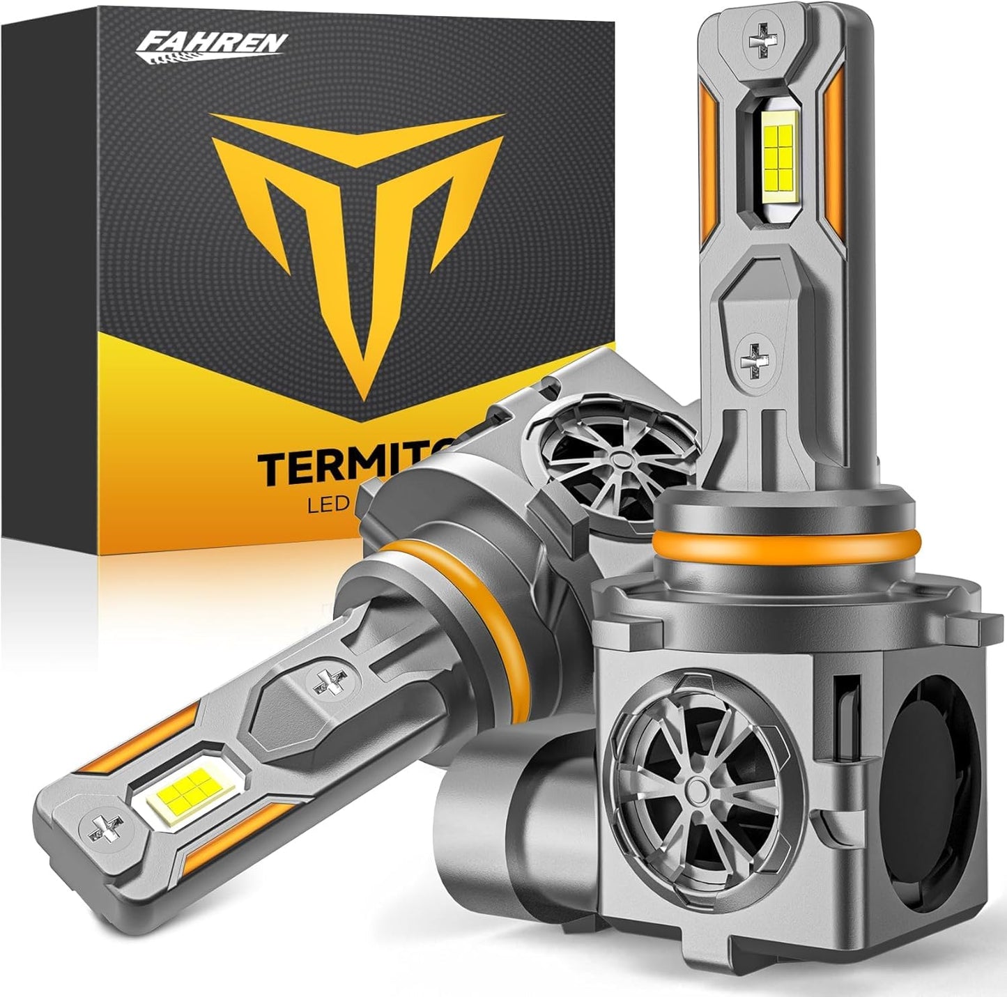 Termitor 9005/HB3 Light Bulbs, 40,000LM Ultra Bright, 6500K Cool White, Fog Light, High-Grade Gray, Pack of 2