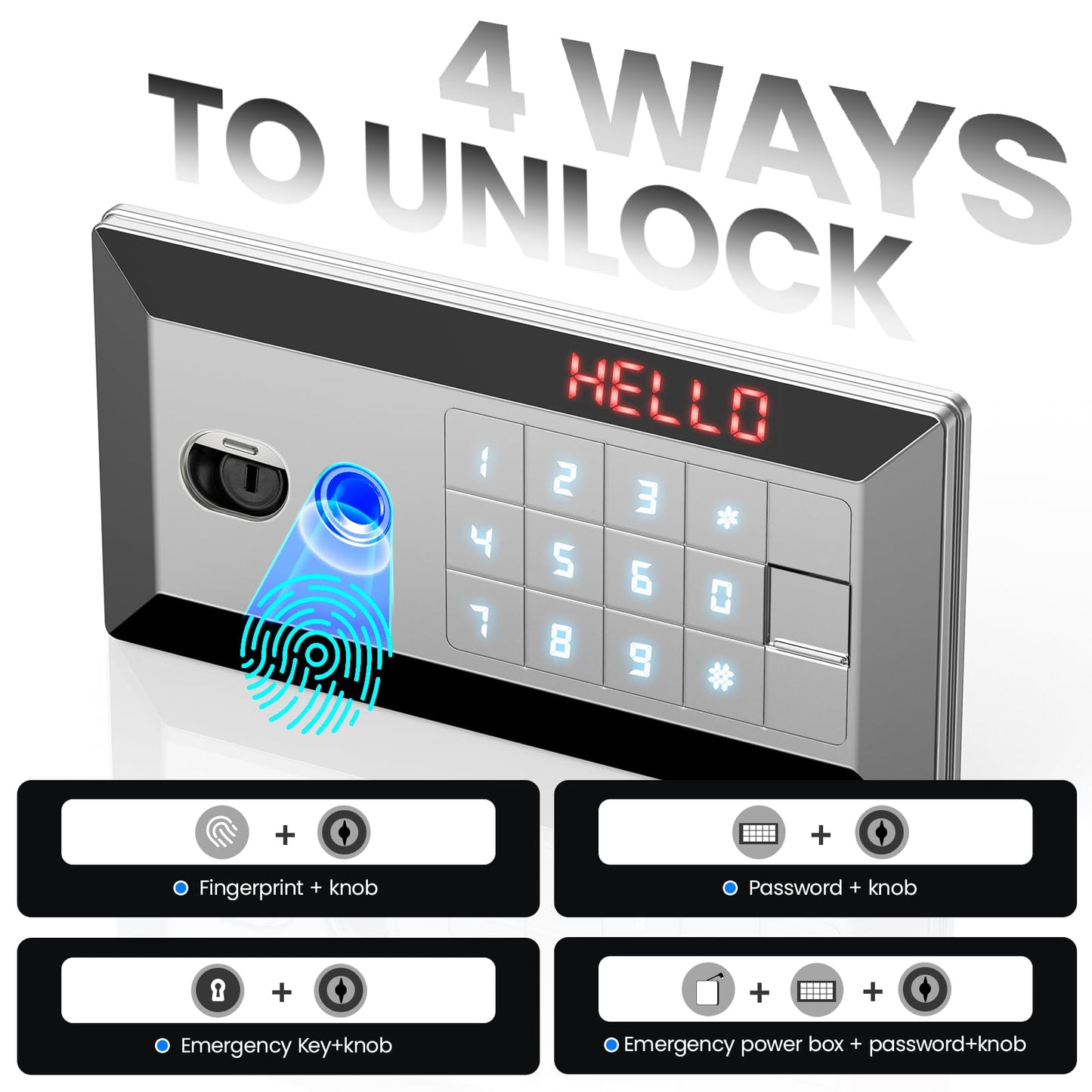 Large Drop Safe for Business, Biometric Cash Safe with Drop Slot Anti-Fishing, Fingerprint and Key Digital Lock, Fireproof Bag, 9 Cu.ft Heavy Duty Deposit Drop Box Safe for Money Retail Store