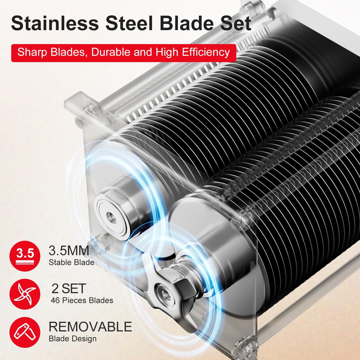 TERUISI Meat Cutter Machine, 950W Electric Slicer Cutting Machine with 450LBS/H Slicing Output, 3.5mm Commercial Meat Slicer with Removable Blade for Boneless Pork Chicken Soft Vegetables, TDK Model