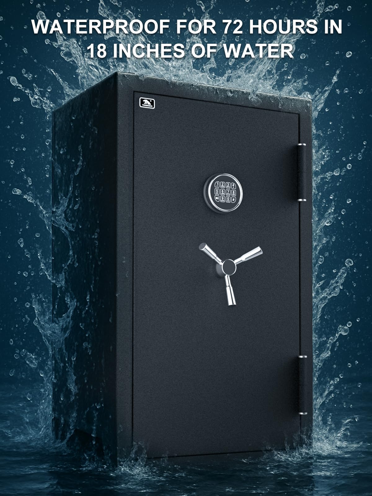 TIGERKING Fireproof Home Safe, Large 8.78 Cu Ft, 178 lb Heavy-Duty Steel, 40-Min Fire & 72-H Water Protection, Digital Keypad, Alarm System
