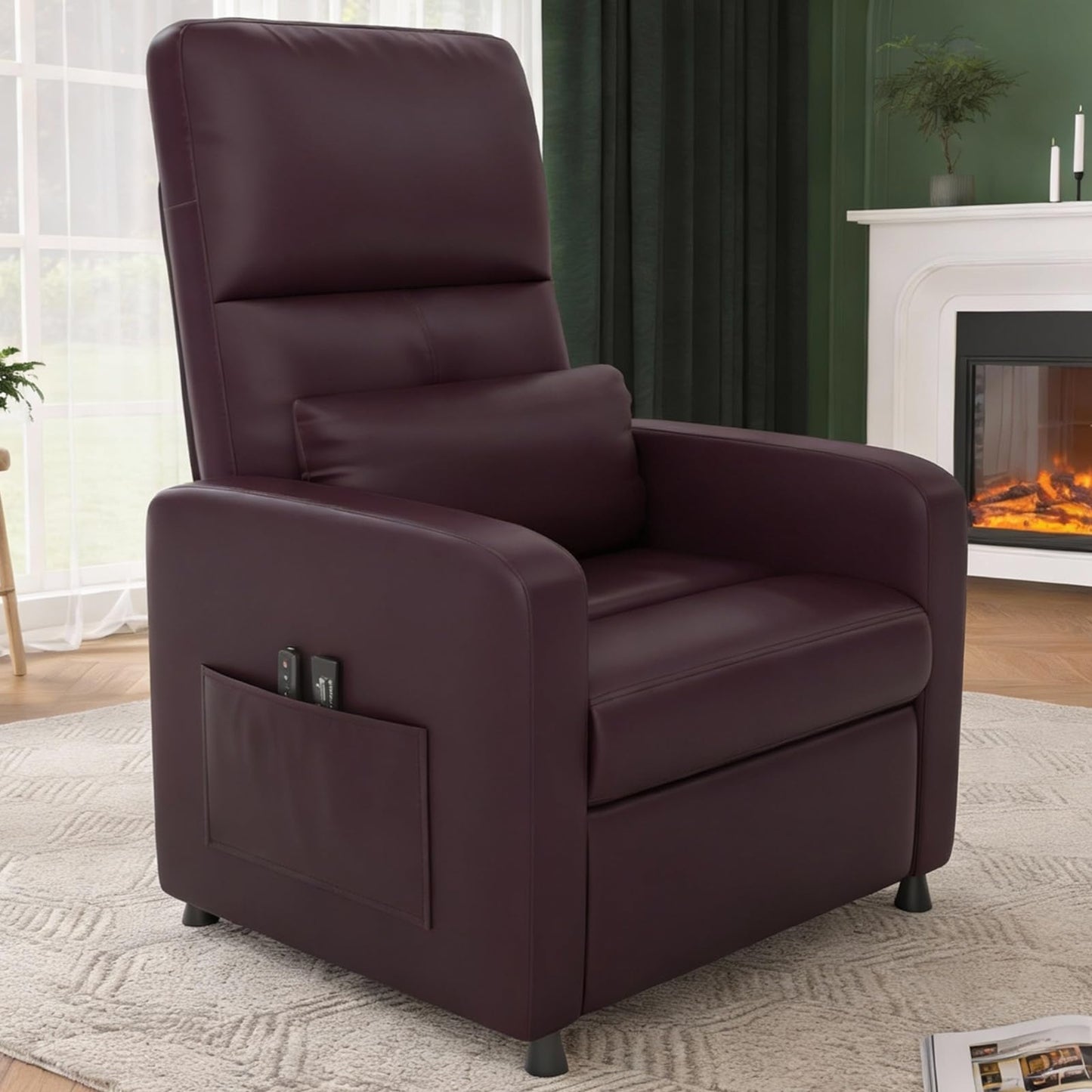 Garvee Power Recliner Chair, Adjustable Electric Recliner Ergonomic Overstuffed Single Sofa, Home Theater Seating for Living Room