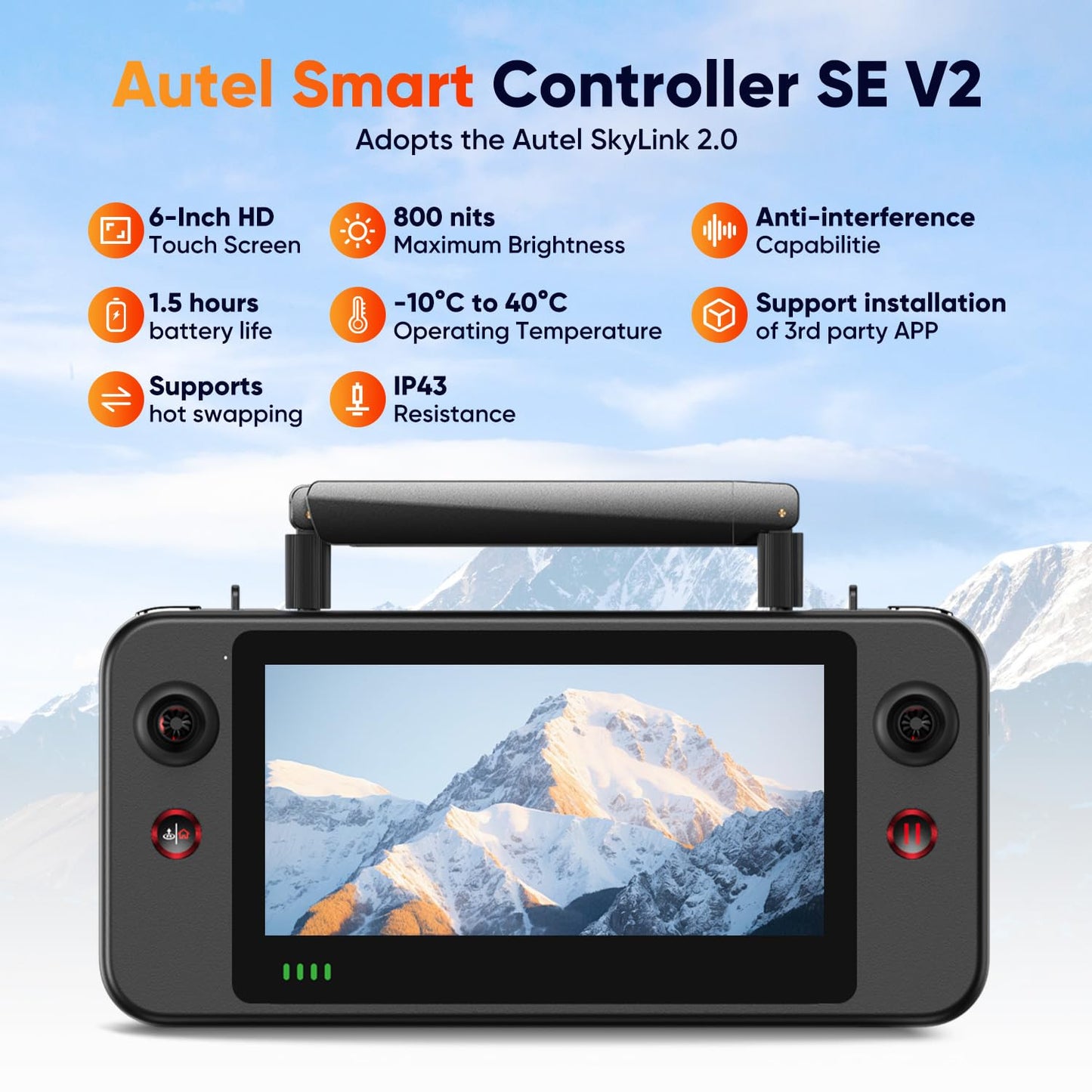 Autel Robotics EVO Lite 640T Enterprise Bundle, 640x512 T~hermal&1/2'' CMOS 48MP V~isible C-a-mera, 1-16x Digital Zoom, AI Target Recognition, 12KM Transmission, 866g Lightweight, 40Min Max Time