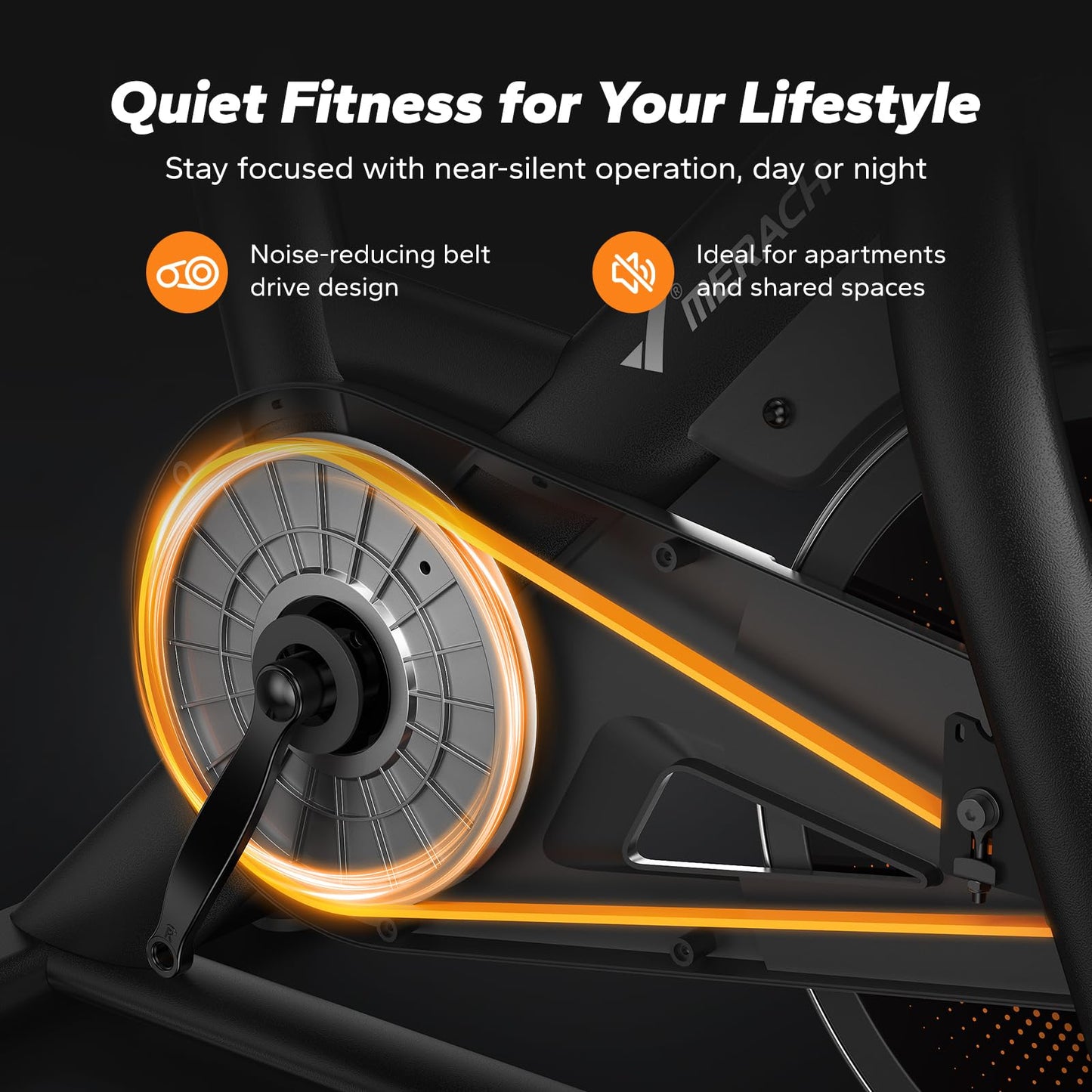 Merach Magnetic Exercise Bike, Heavy Duty Stationary Bike with Automated Resistance, 350 Lbs Weight Capacity, Low Noise Indoor Workout Bike for Home Gym with Self-Developed App