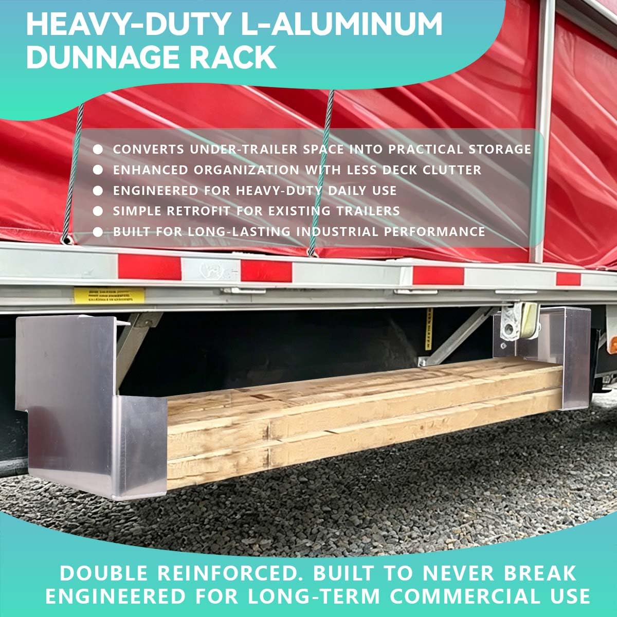 1 Pair 20"x15" Aluminum Dunnage Racks Holde, Coil Racks for Flatbed Trailer, Accesorios para Trailer, 6mm Thick Bolt-On Wood Holder Fits Most Trailers Gooseneck, Flatbed, Stepdeck Compatible