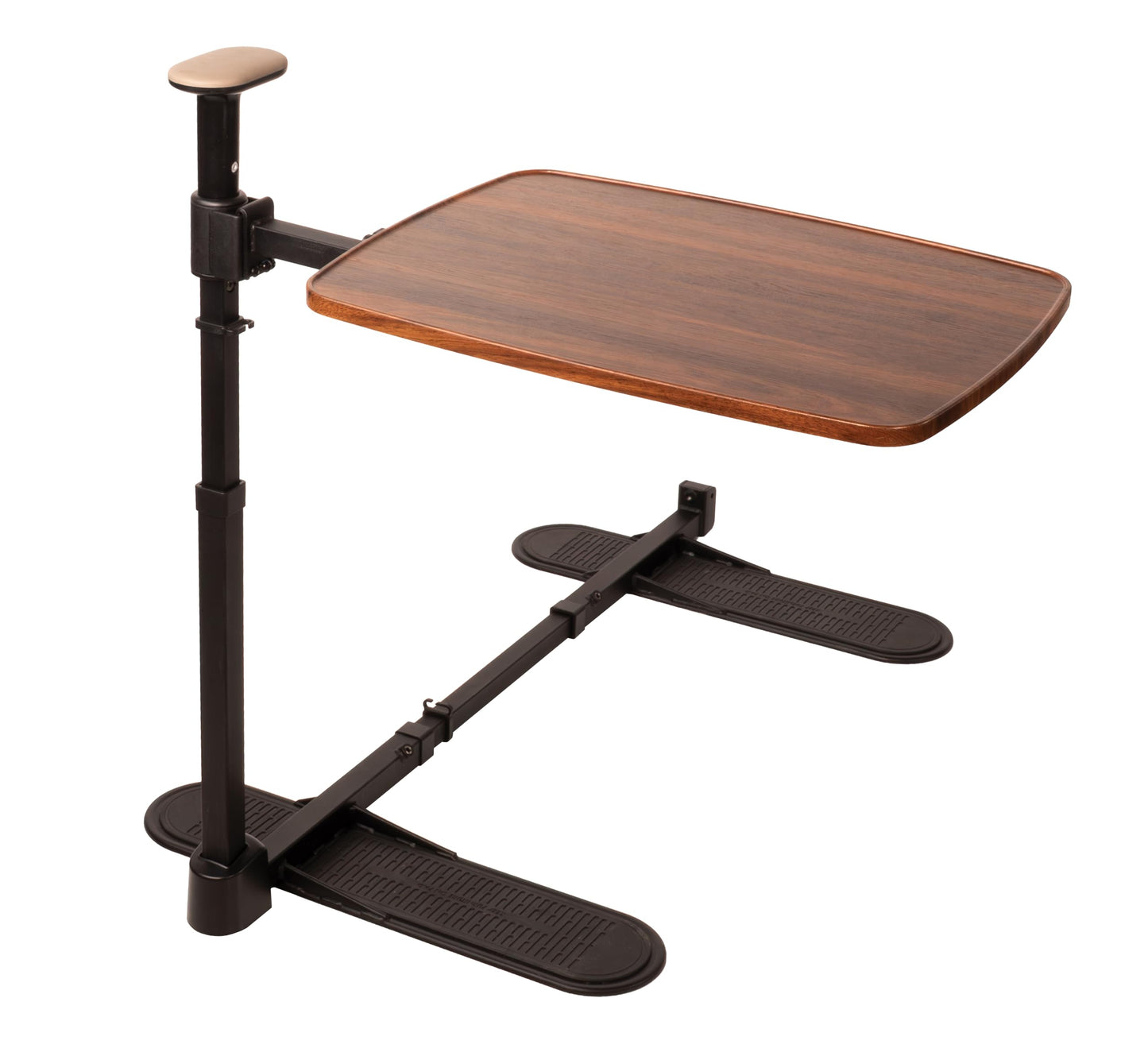 Stander Wonder Tray Plus, Adjustable Recliner Swivel TV Tray with Standing Handle for Seniors & Elderly Adults, Walnut Laptop Desk for Couches & Chairs, Mobility Aid Sit and Stand Assist