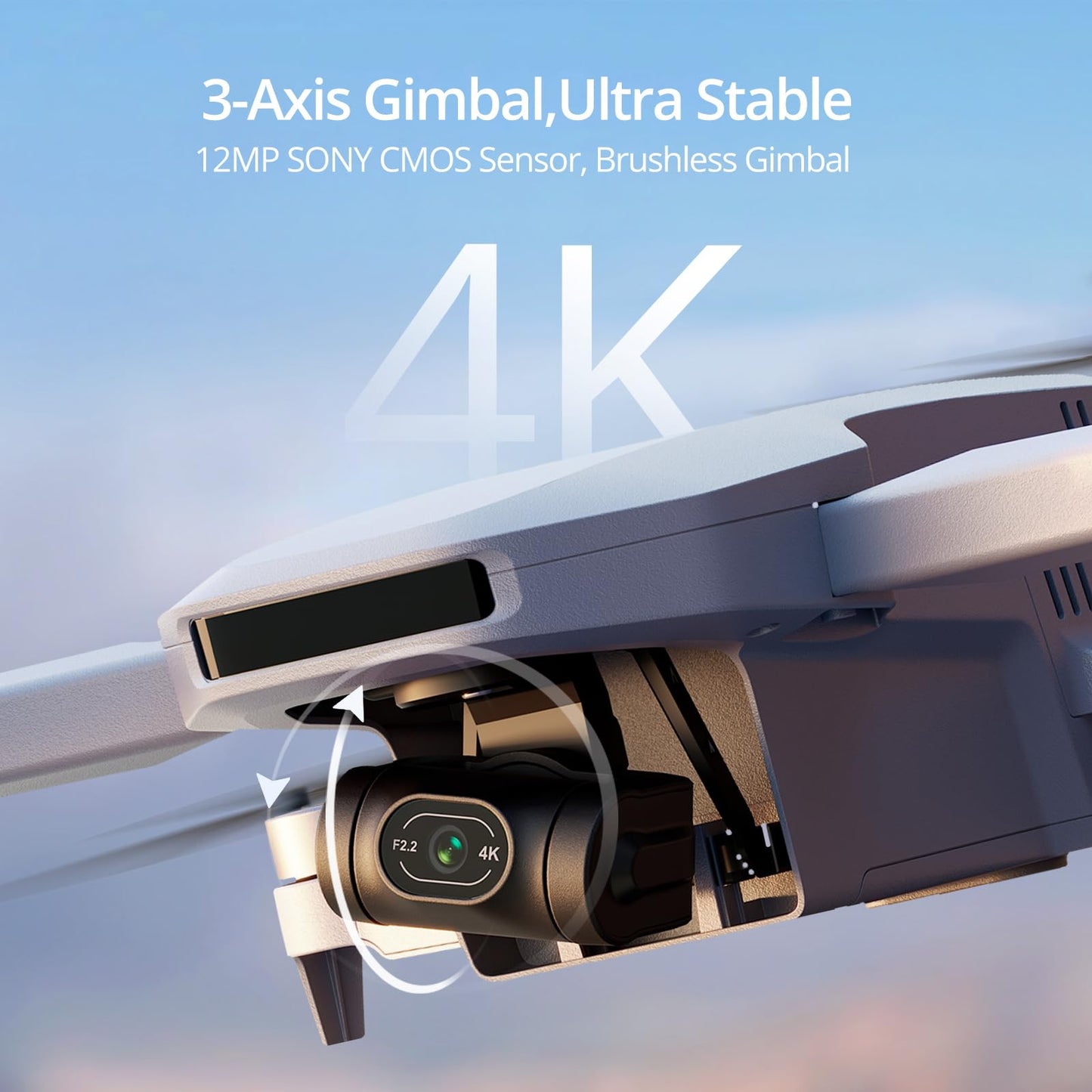 Potensic ATOM 3-Axis Gimbal 4K GPS Drone, Under 249g, 32 Mins Flight, 6KM Long Range Transmission, Visual Tracking, 4K/30FPS QuickShots, 12MP Photo, Lightweight and Foldable for Adults Beginners